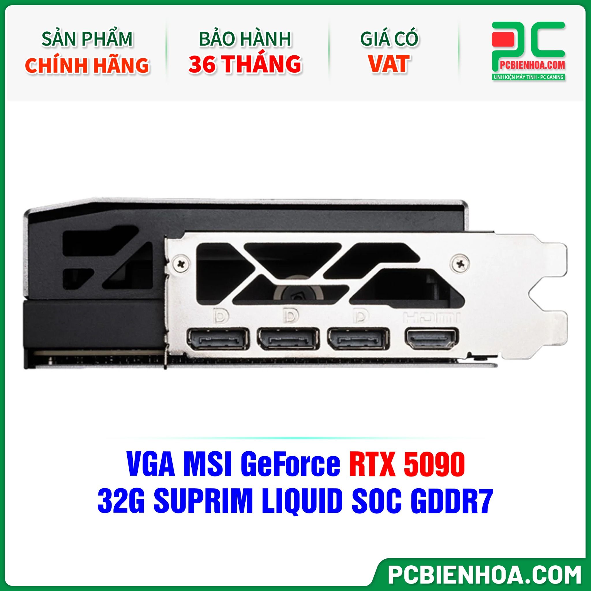 VGA MSI GeForce RTX 5090 32G SUPRIM LIQUID SOC GDDR7