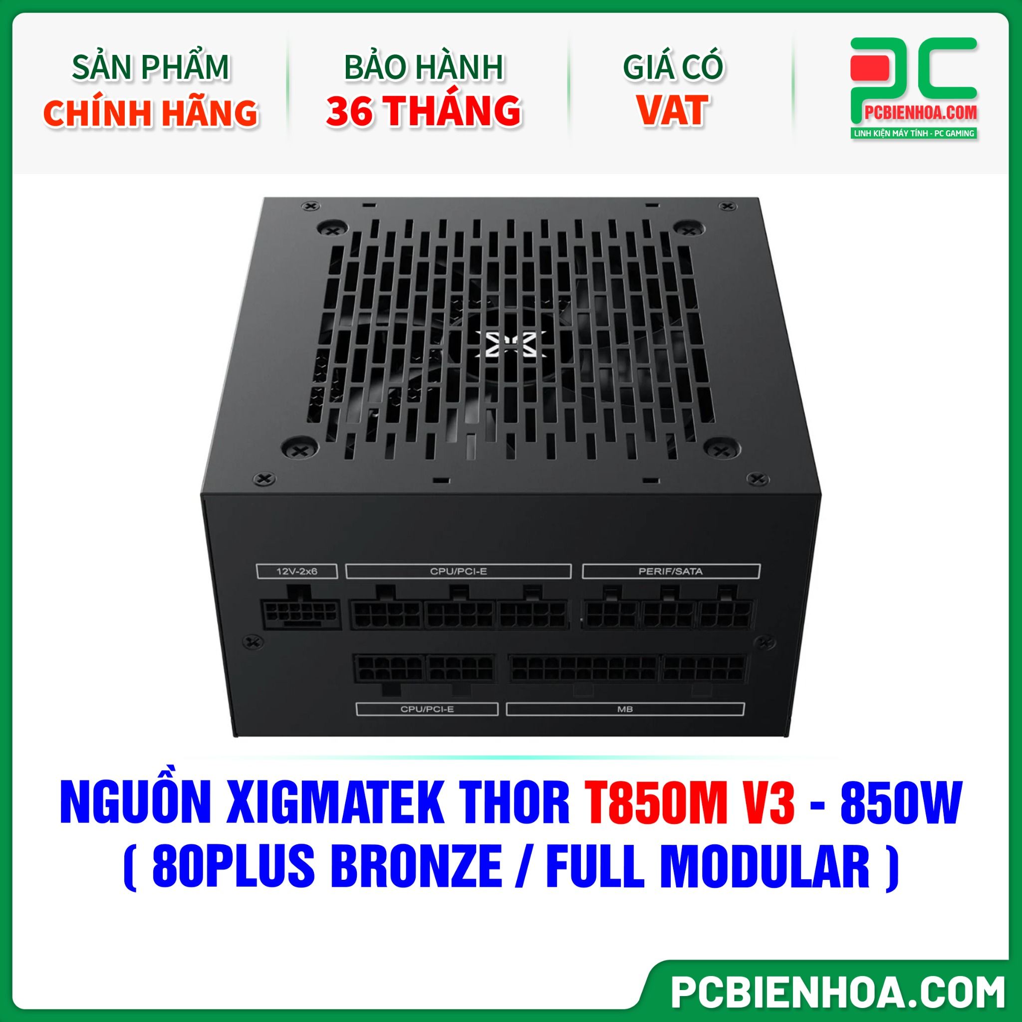 NGUỒN XIGMATEK THOR T850M V3 - 850W ( 80PLUS BRONZE / FULL MODULAR - EN43338 )