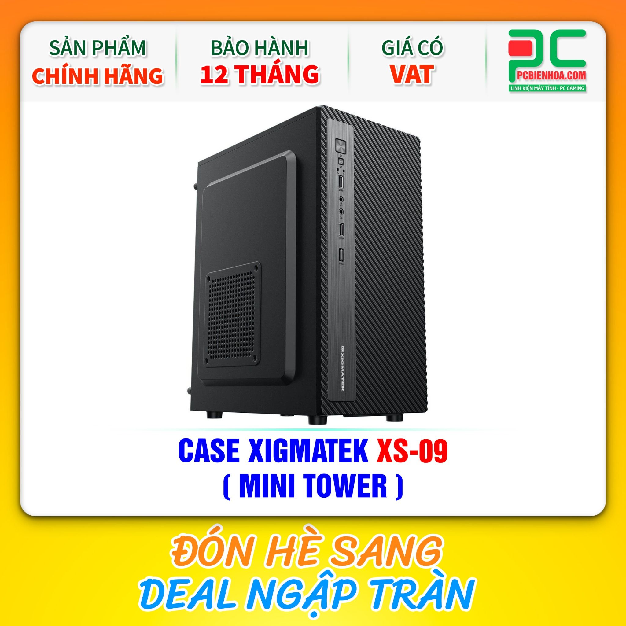 CASE XIGMATEK XS-09 - CHƯA KÈM FAN ( MINI TOWER - EN46308 )