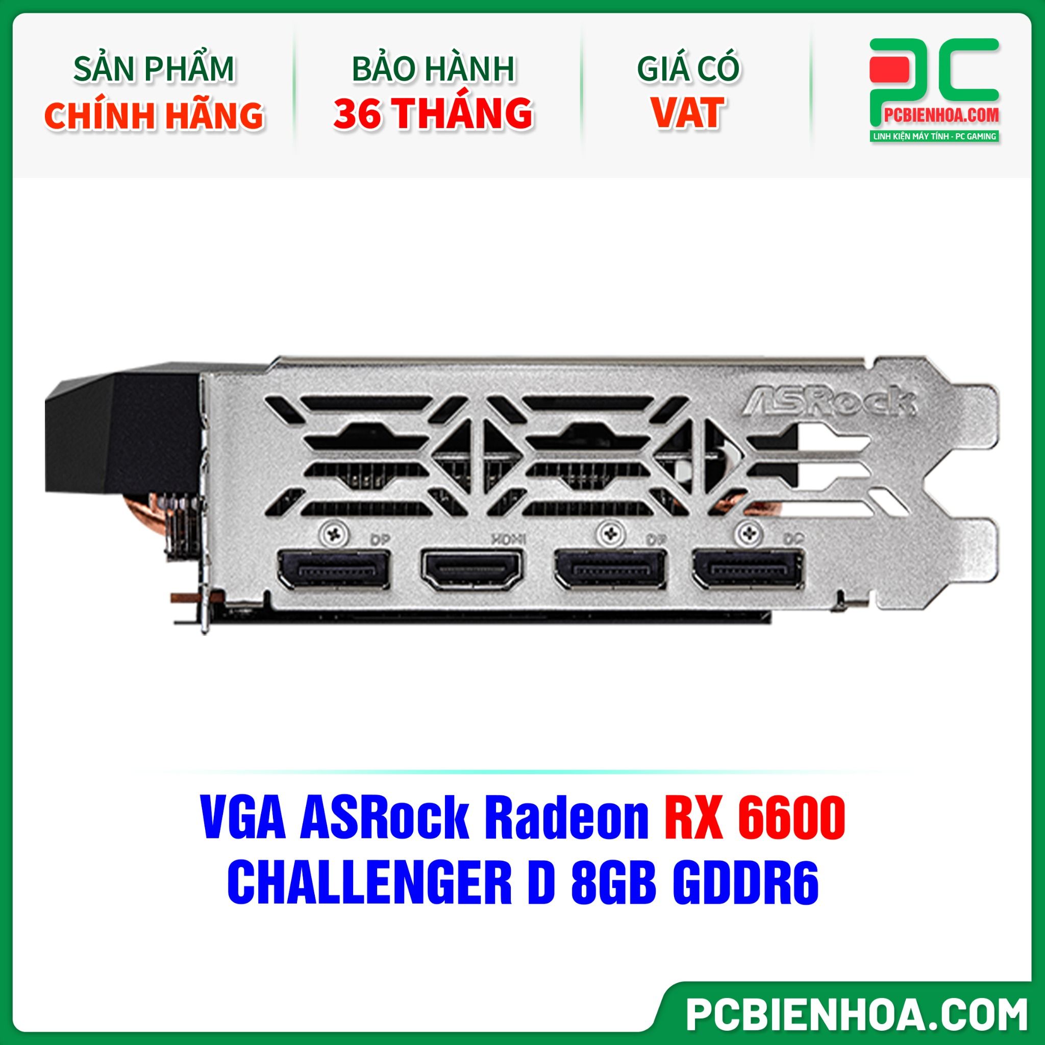 VGA ASRock Radeon RX 6600 CHALLENGER D 8GB GDDR6 ( RX6600 CLD 8G )
