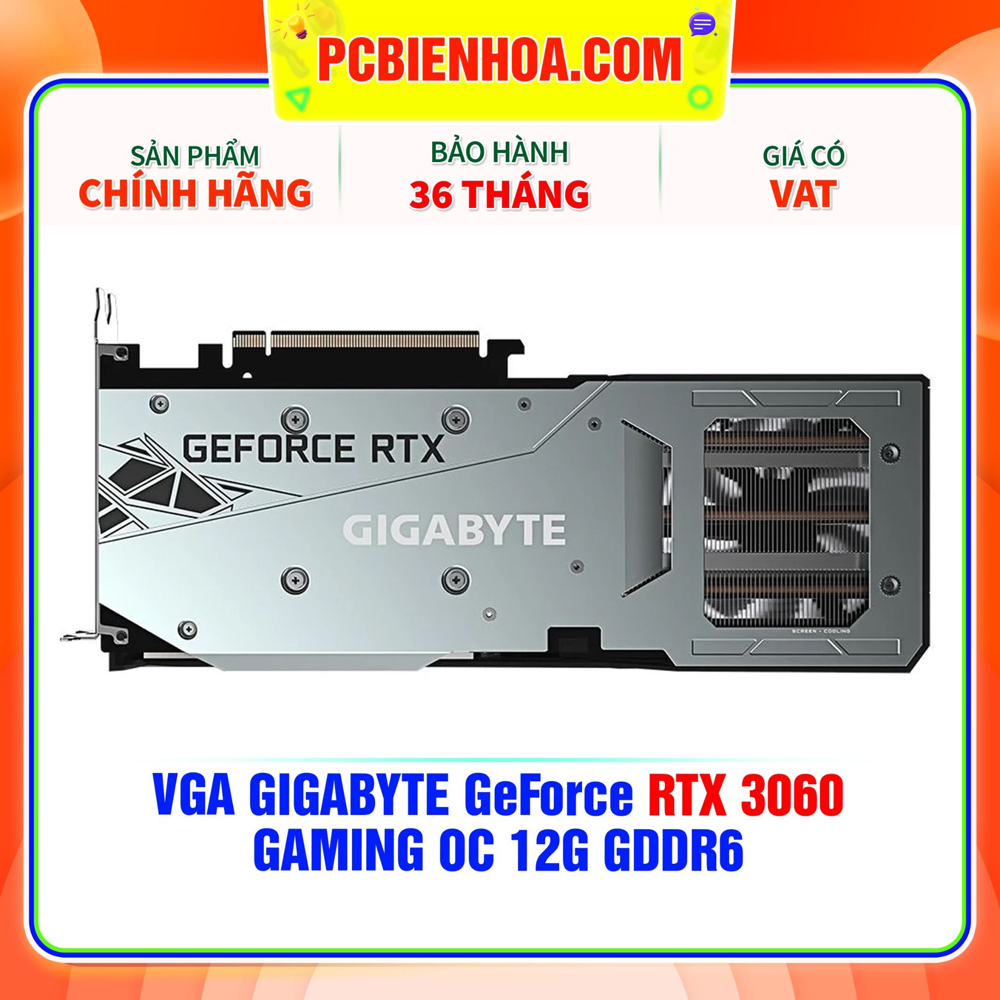  VGA GIGABYTE GeForce RTX 3060 GAMING OC 12G GDDR6 ( GV-N3060GAMING OC-12GD ) 