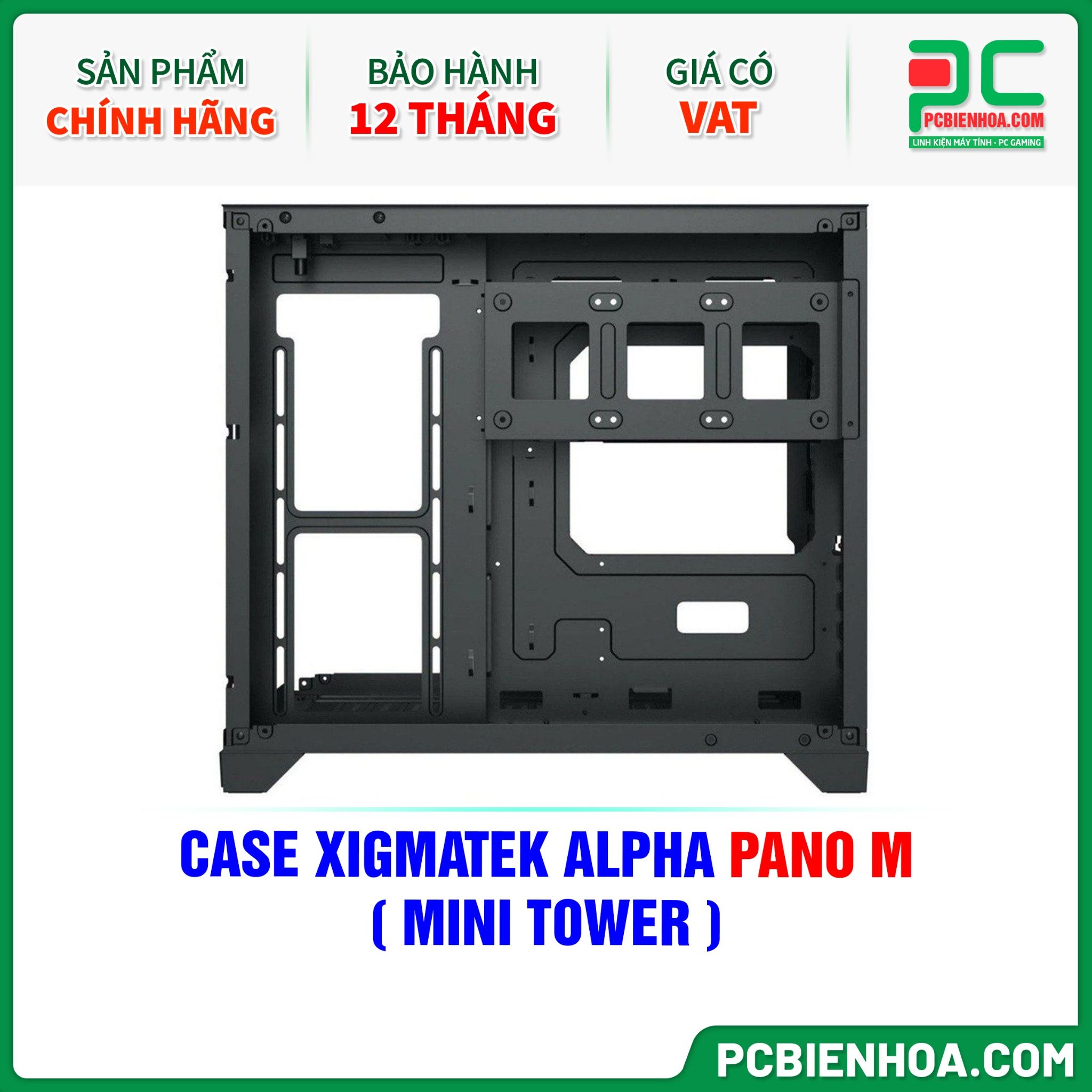 CASE XIGMATEK ALPHA PANO M - CHƯA KÈM FAN ( MINI TOWER - EN43079 )