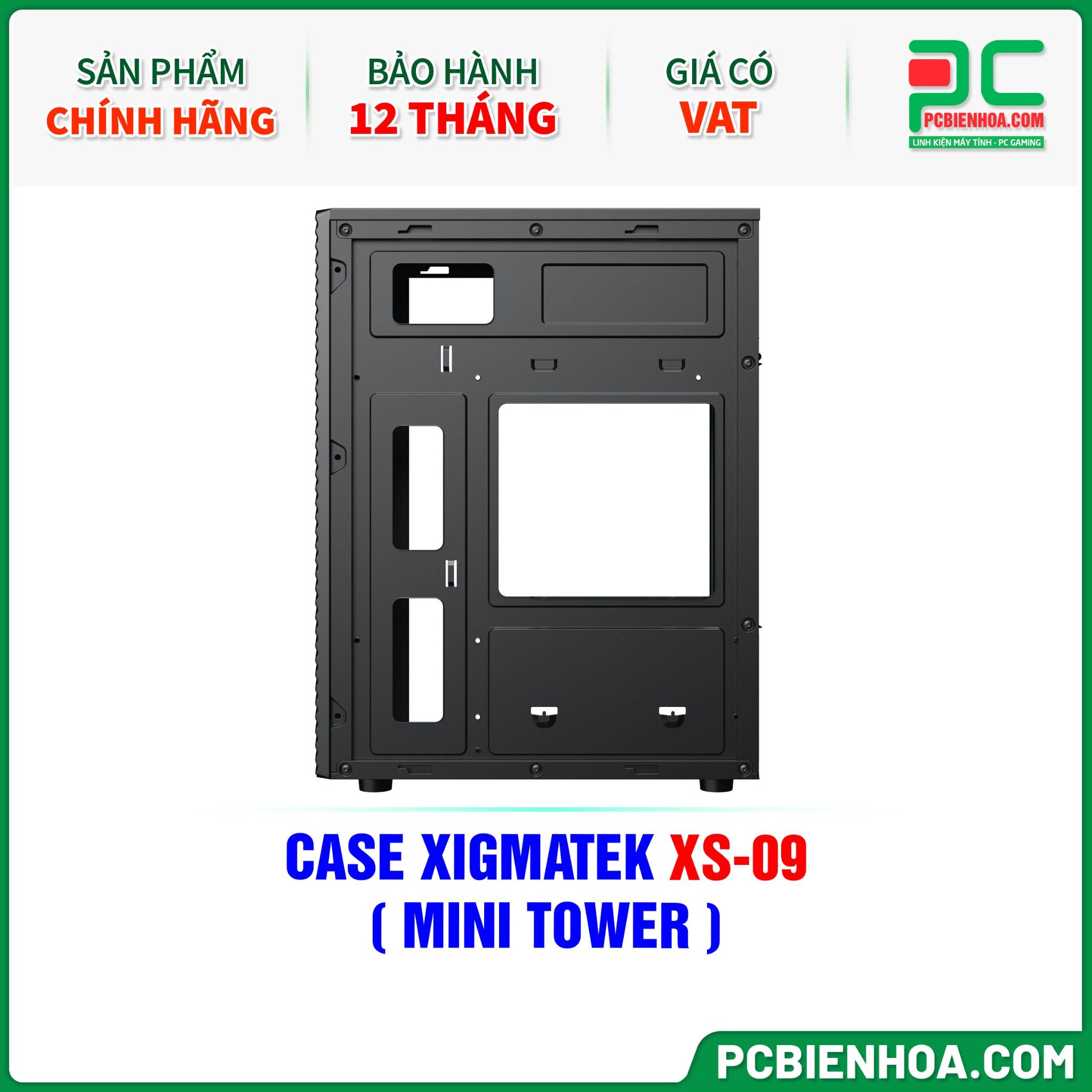 CASE XIGMATEK XS-09 - CHƯA KÈM FAN ( MINI TOWER - EN46308 )