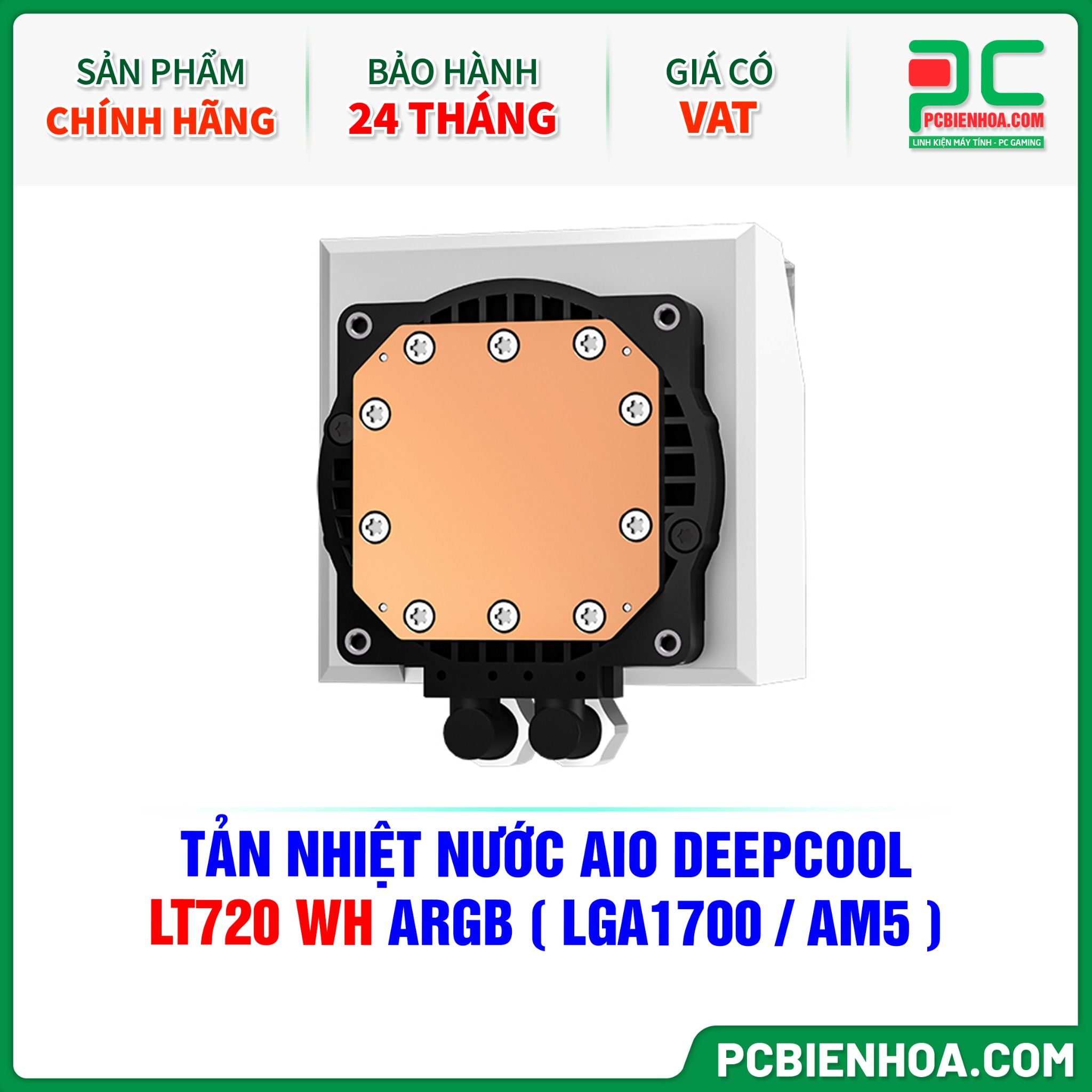 TẢN NHIỆT NƯỚC AIO DEEPCOOL LT720 WH ARGB ( HỖ TRỢ SOCKET LGA1700 / AM5 )