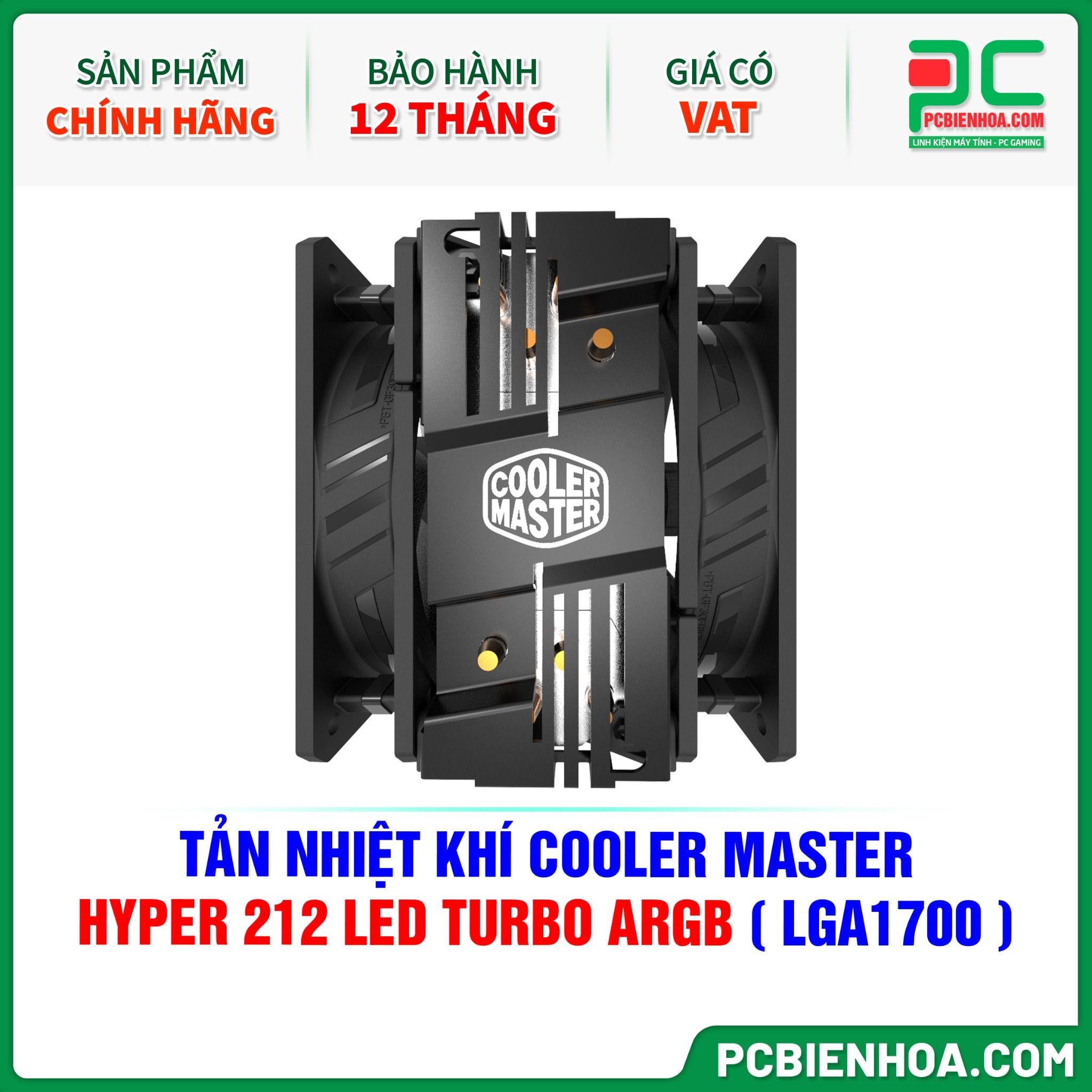TẢN NHIỆT KHÍ COOLER MASTER HYPER 212 LED TURBO ARGB ( HỖ TRỢ SOCKET LGA1700 )