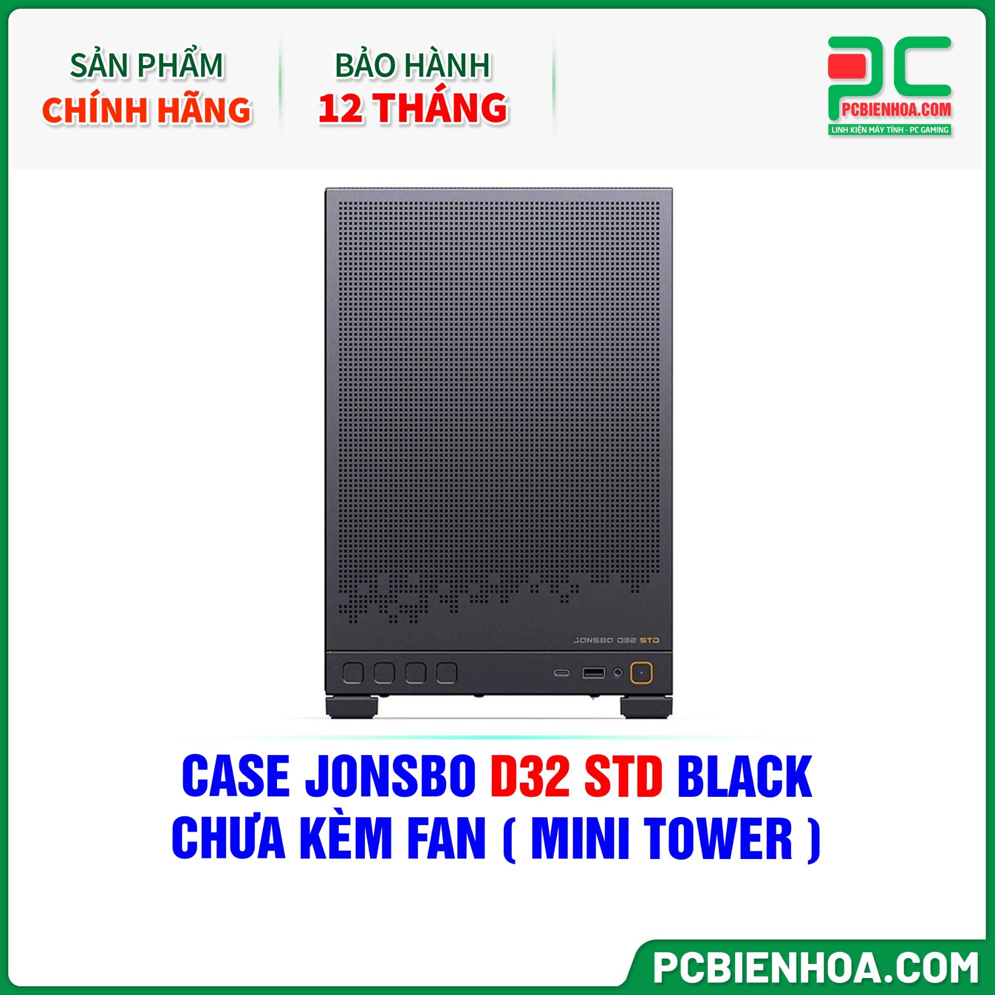 CASE JONSBO D32 STD BLACK - CHƯA KÈM FAN ( MINI TOWER )