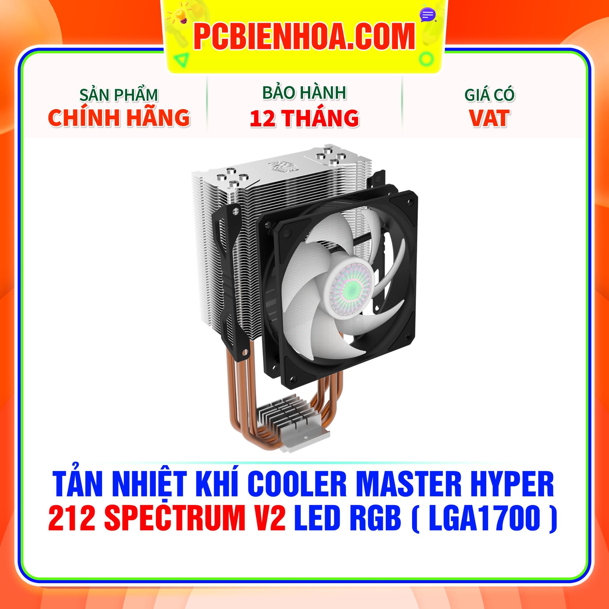  TẢN NHIỆT KHÍ COOLER MASTER HYPER 212 SPECTRUM V2 LED RGB ( HỖ TRỢ SOCKET LGA1700 ) 