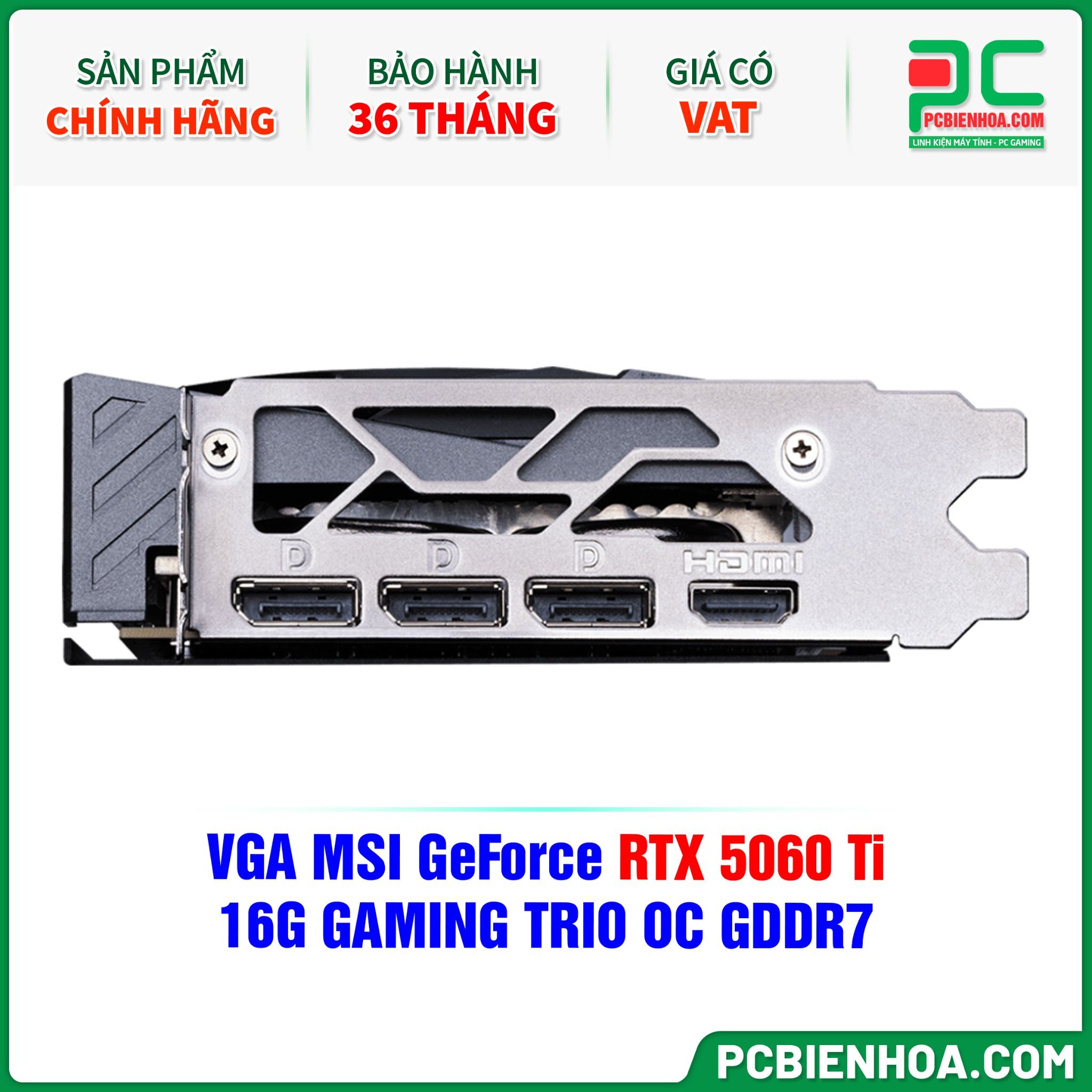 VGA MSI GeForce RTX 5060 Ti 16G GAMING TRIO OC GDDR7