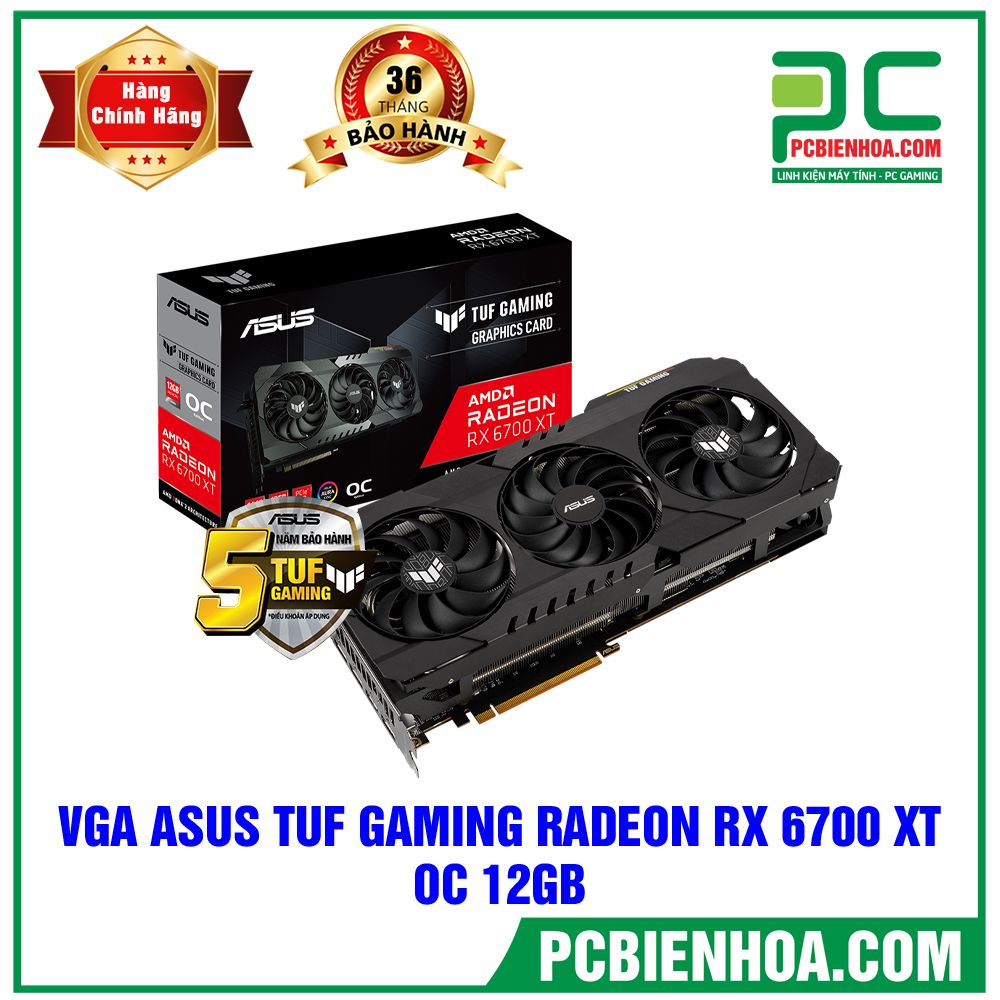 VGA ASUS TUF GAMING RADEON RX 6700 XT OC 12GB (CÓ BÁN LẺ)