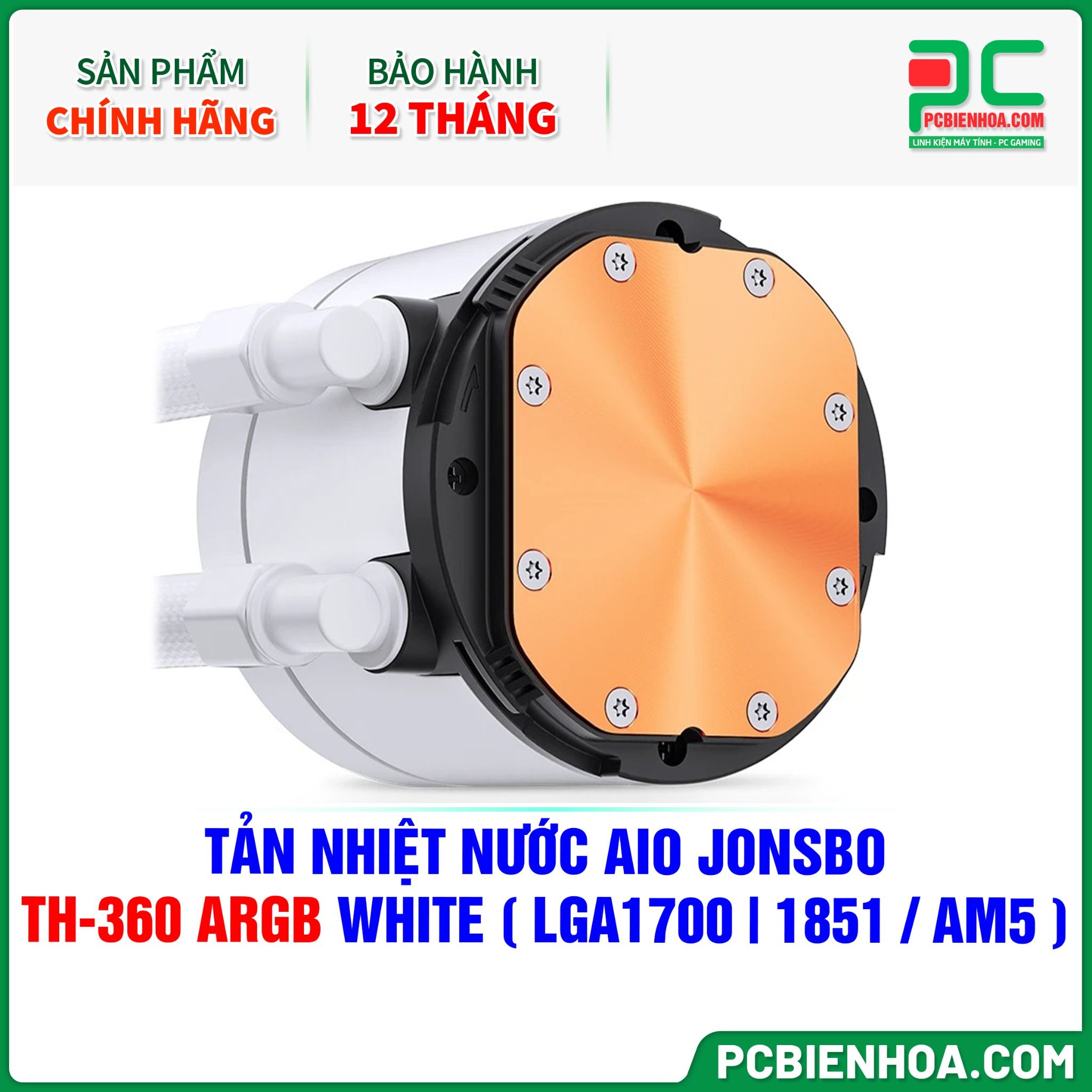 TẢN NHIỆT NƯỚC AIO JONSBO TH-360 ARGB WHITE ( HỖ TRỢ SOCKET LGA1700|1851 / AM5 )