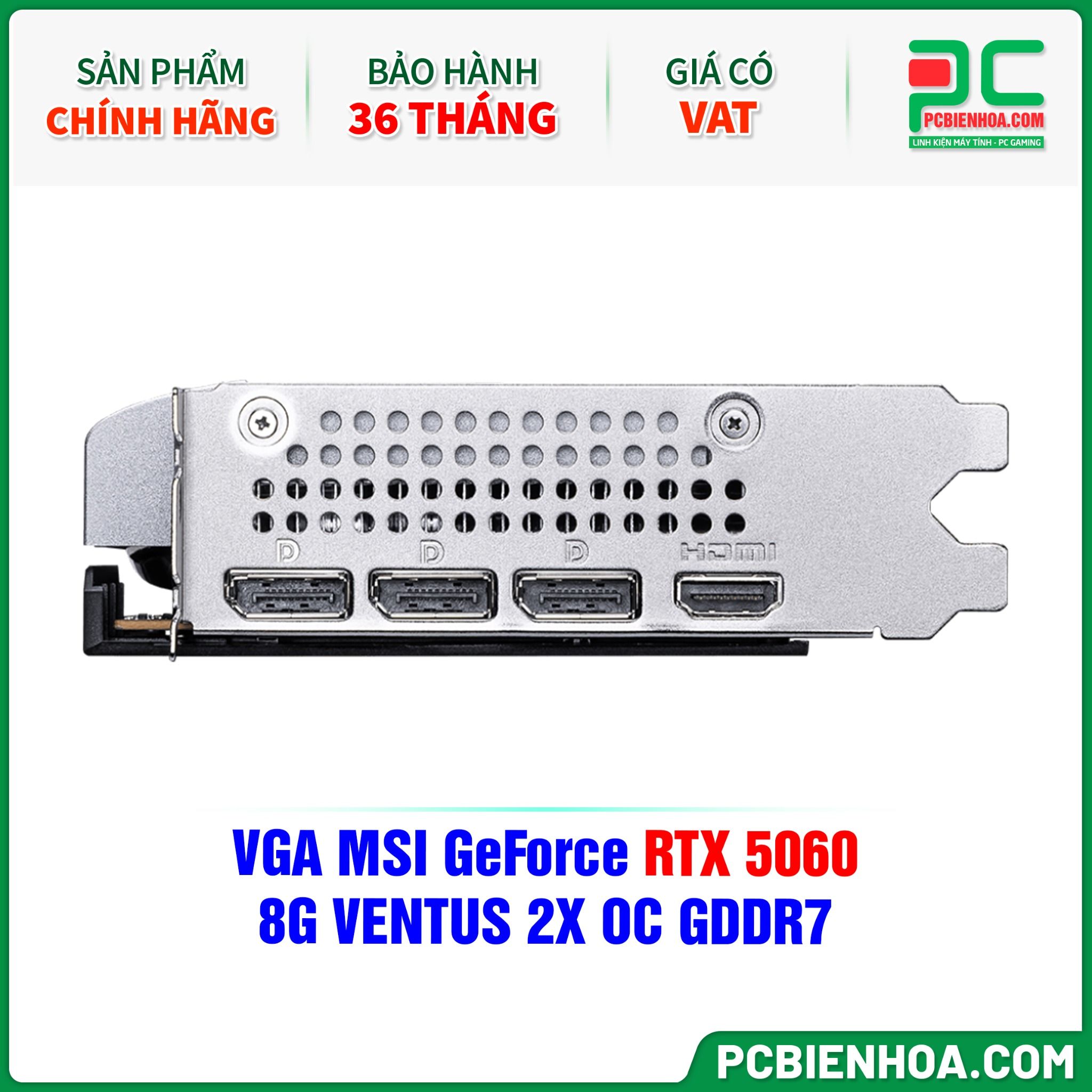 VGA MSI GeForce RTX 5060 8G VENTUS 2X OC GDDR7