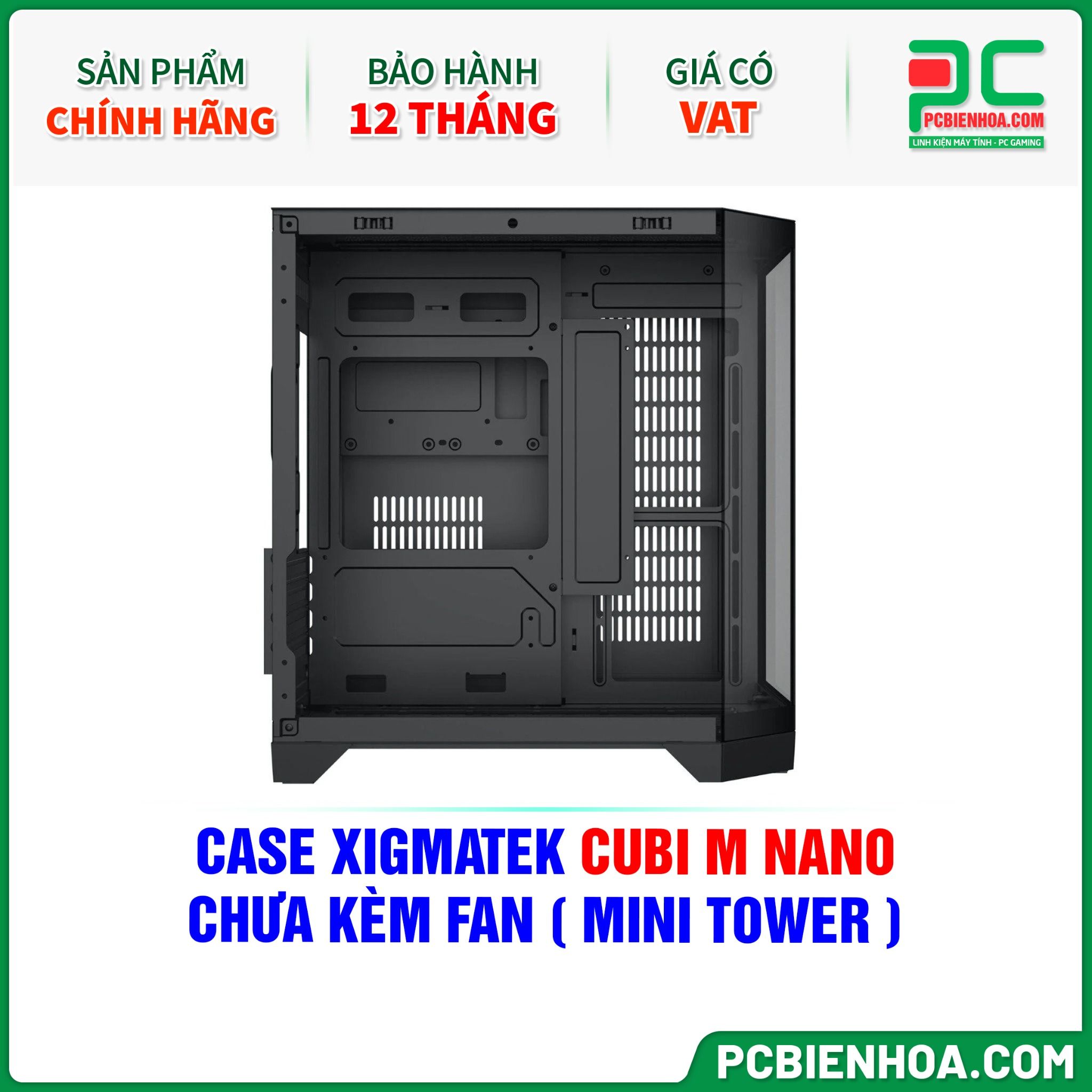 CASE XIGMATEK CUBI M NANO - CHƯA KÈM FAN ( MINI TOWER - EN44953 )