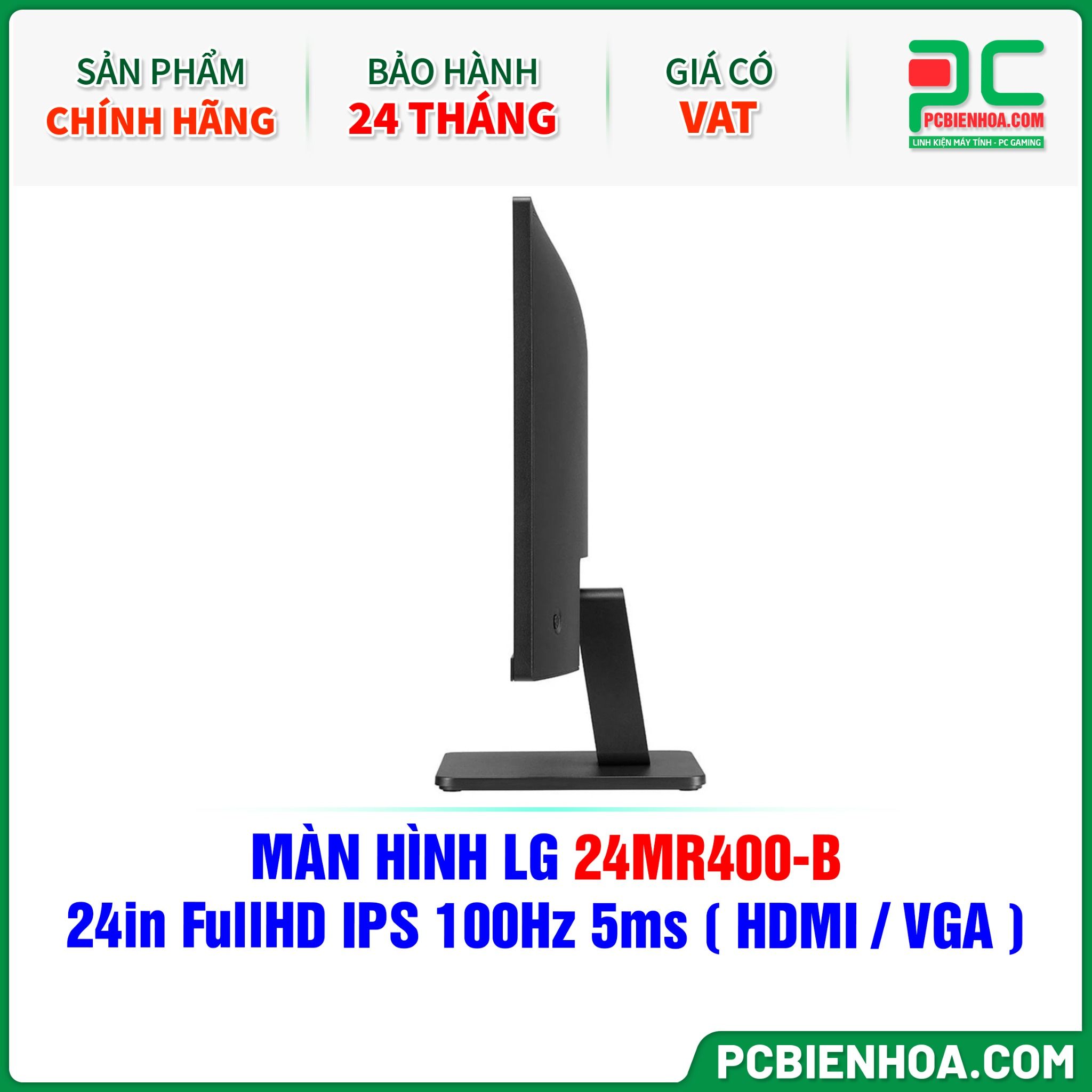 MÀN HÌNH LG 24MR400-B - 24in FullHD IPS 100Hz 5ms ( HDMI / VGA )