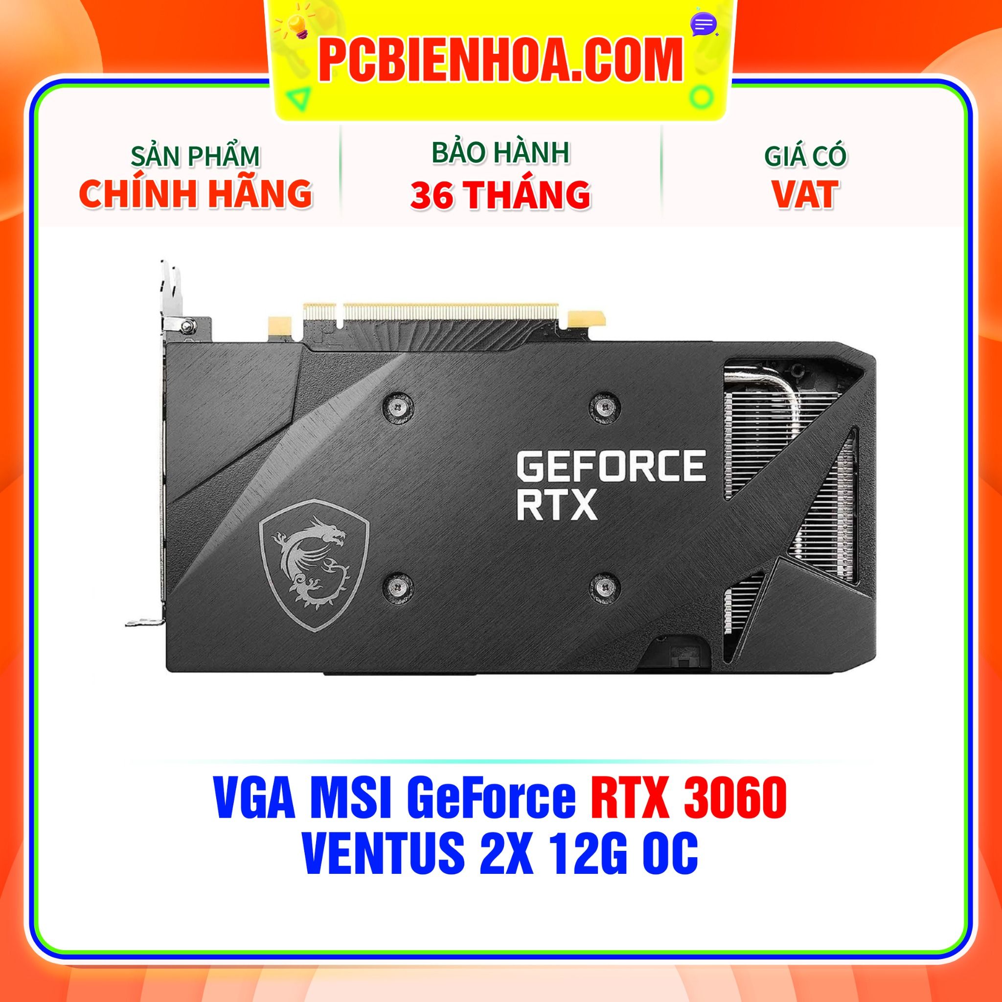  VGA MSI GeForce RTX 3060 VENTUS 2X 12G OC GDDR6 