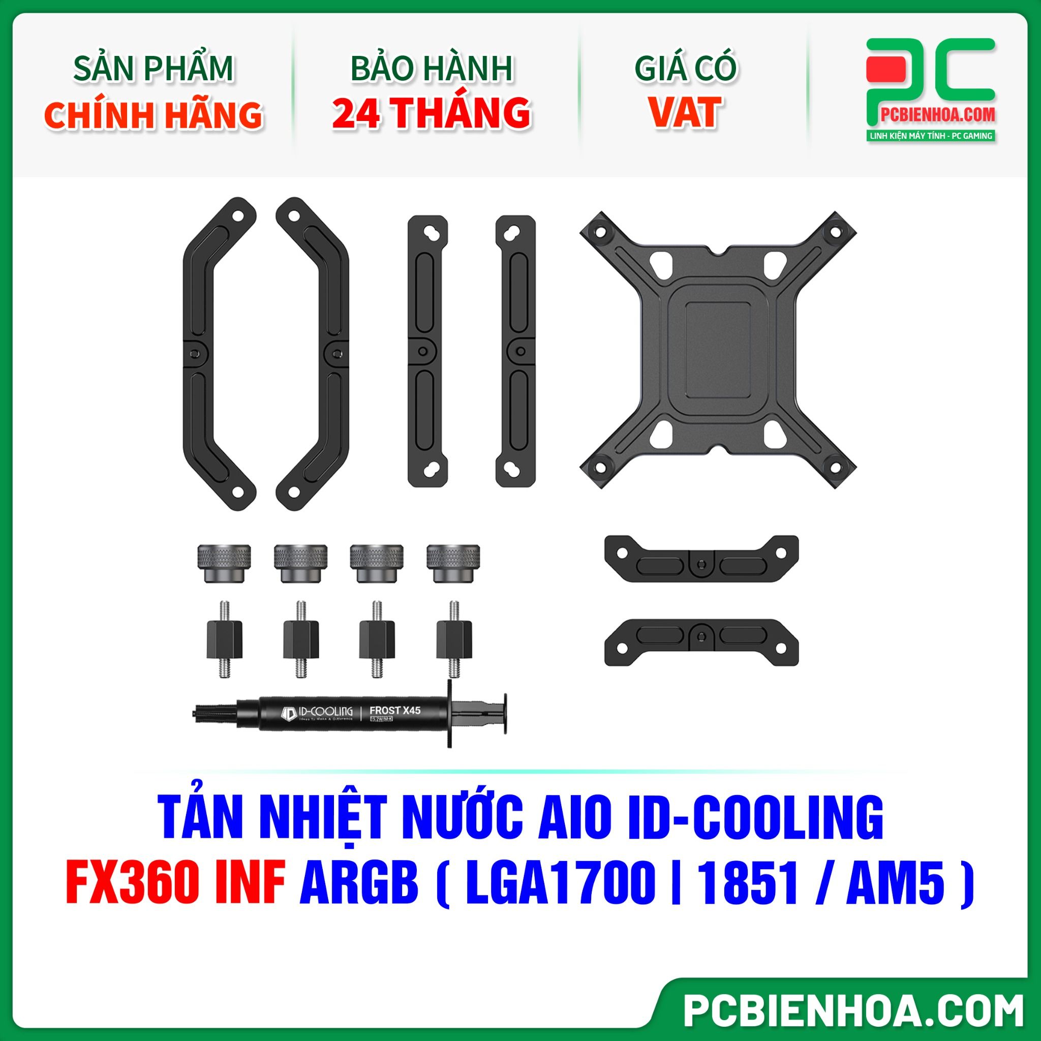 TẢN NHIỆT NƯỚC AIO ID-COOLING FX360 INF ARGB ( HỖ TRỢ SOCKET LGA1700|1851 / AM5 )