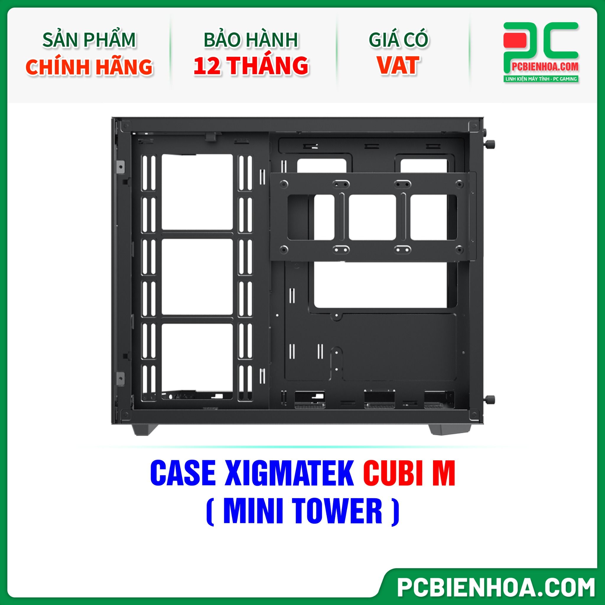 CASE XIGMATEK CUBI M - CHƯA KÈM FAN ( MINI TOWER - EN42775 )