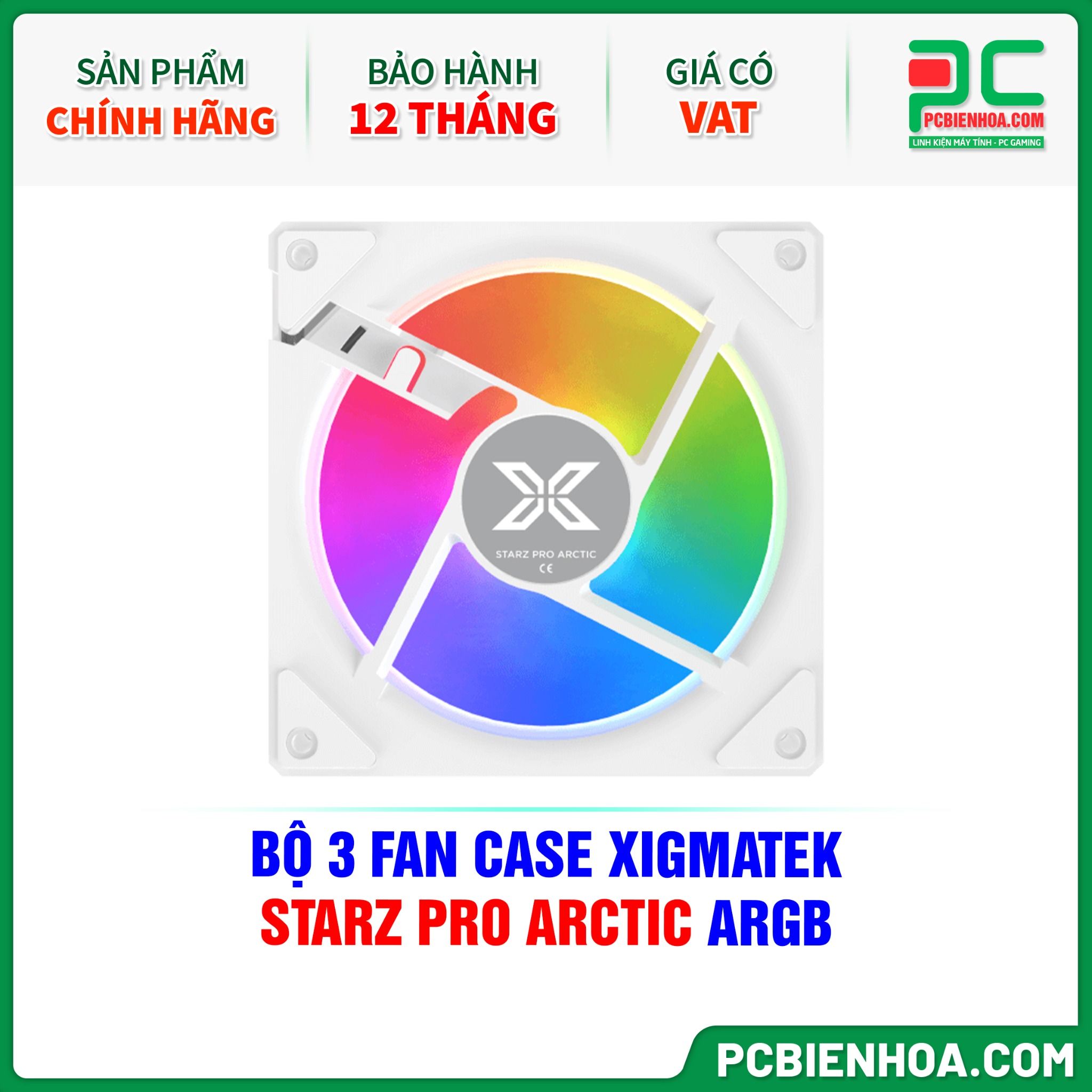 BỘ 3 FAN CASE XIGMATEK STARZ PRO ARCTIC ARGB ( EN41815 )