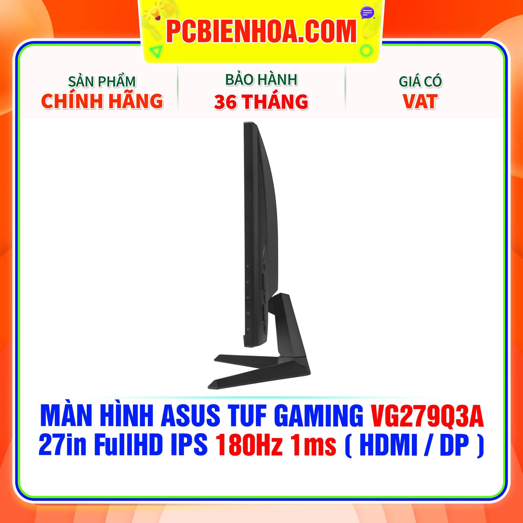  MÀN HÌNH ASUS TUF GAMING VG279Q3A - 27in FullHD IPS 180Hz 1ms ( HDMI / DP ) 