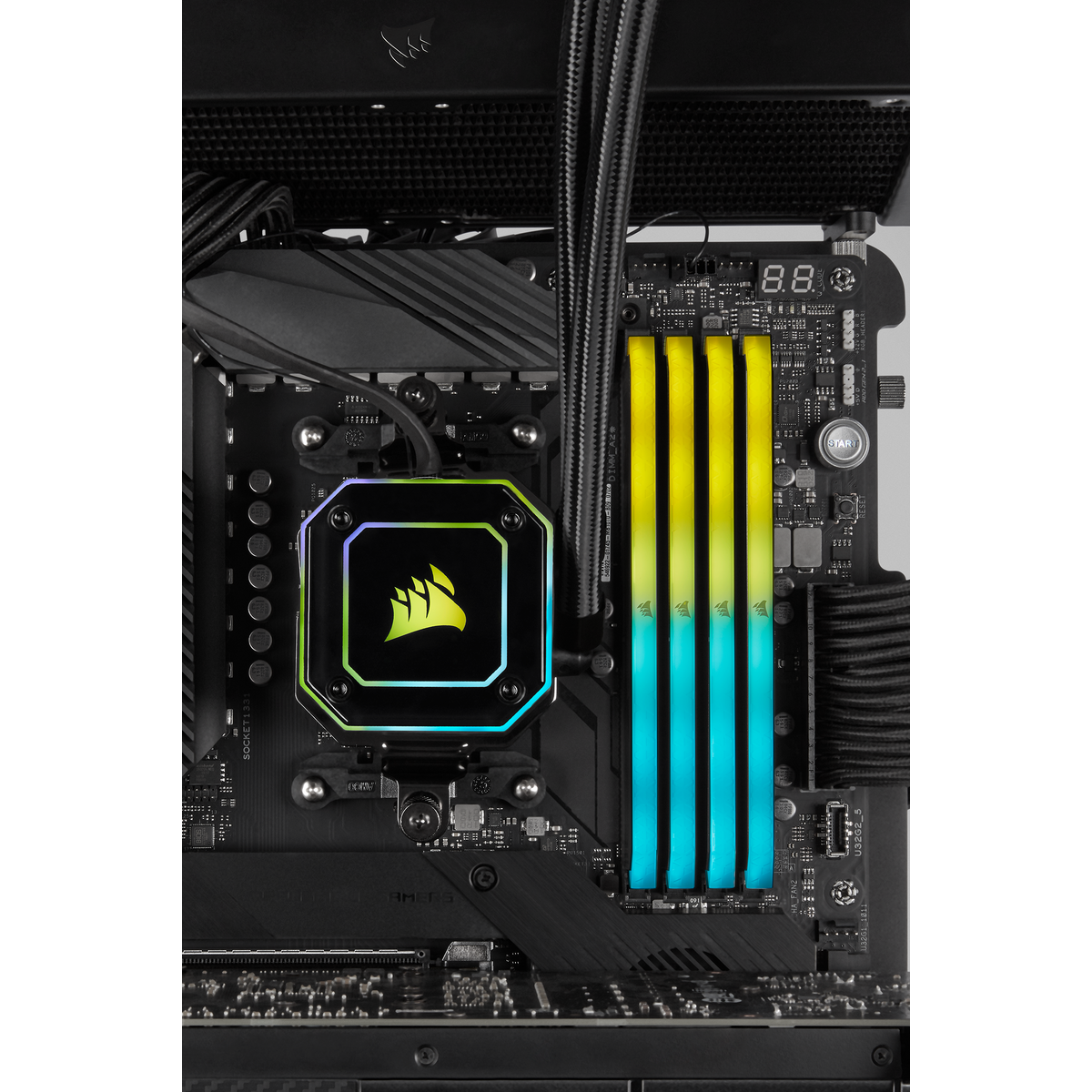 RAM CORSAIR VENGEANCE RGB RS - 32GB (2x16GB) 3600MHz DDR4 (CMG32GX4M2D3600C18)