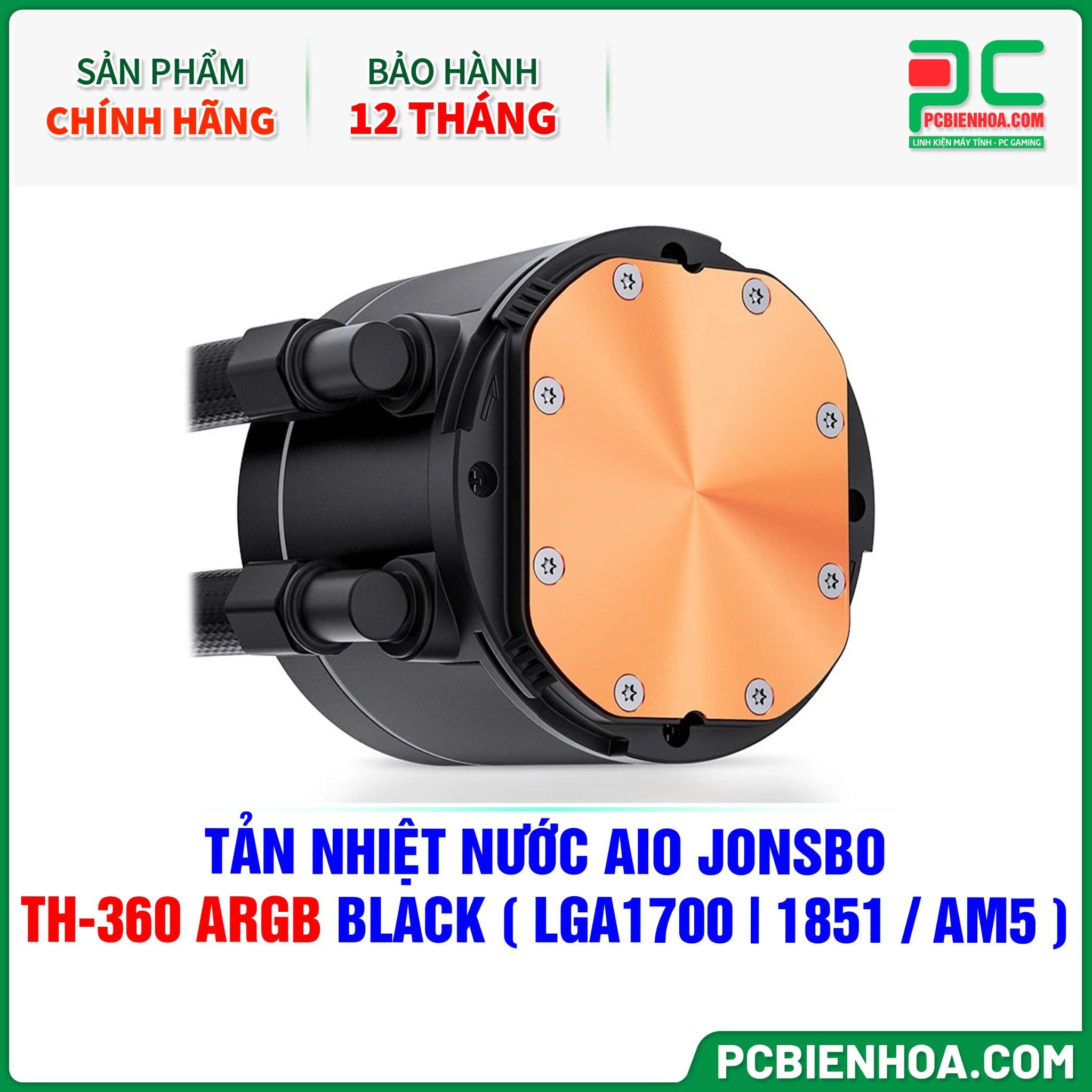 TẢN NHIỆT NƯỚC AIO JONSBO TH-360 ARGB BLACK ( HỖ TRỢ SOCKET LGA1700|1851 / AM5 )