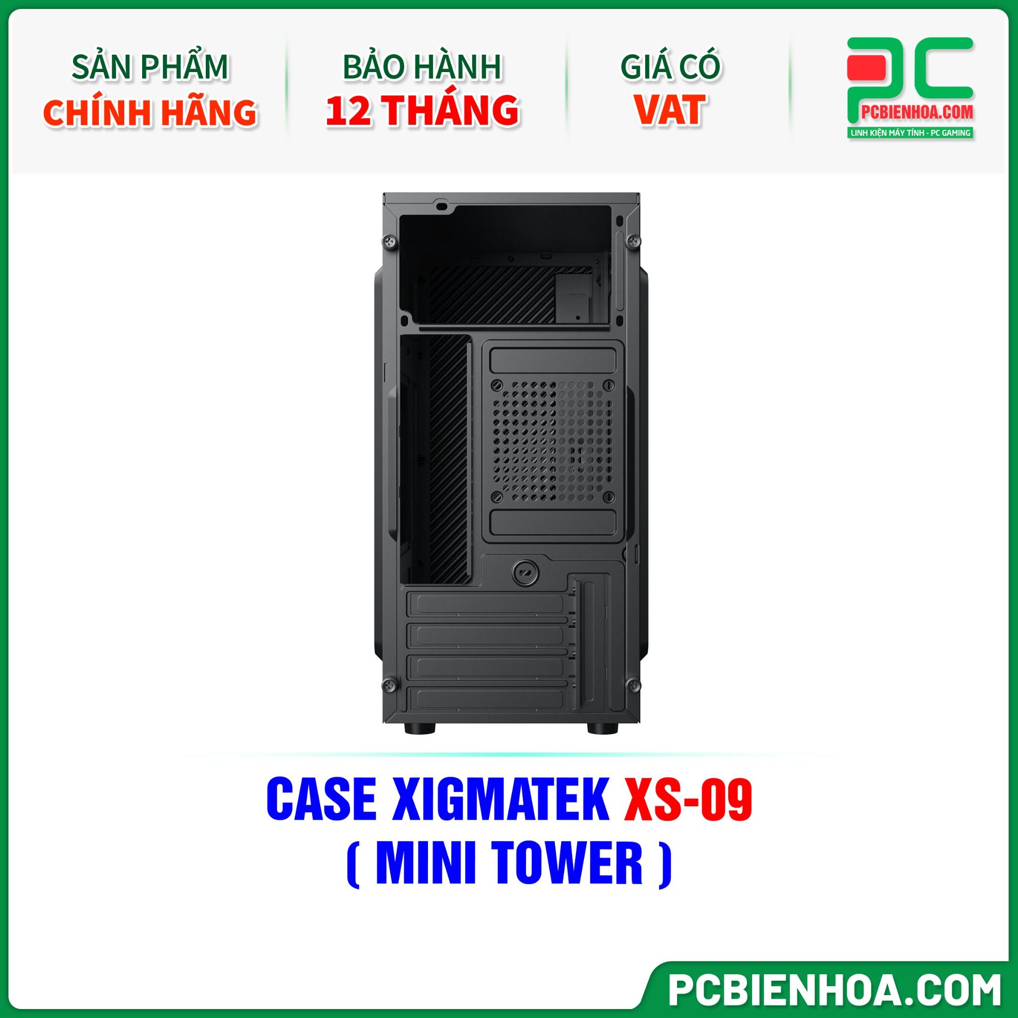 CASE XIGMATEK XS-09 - CHƯA KÈM FAN ( MINI TOWER - EN46308 )