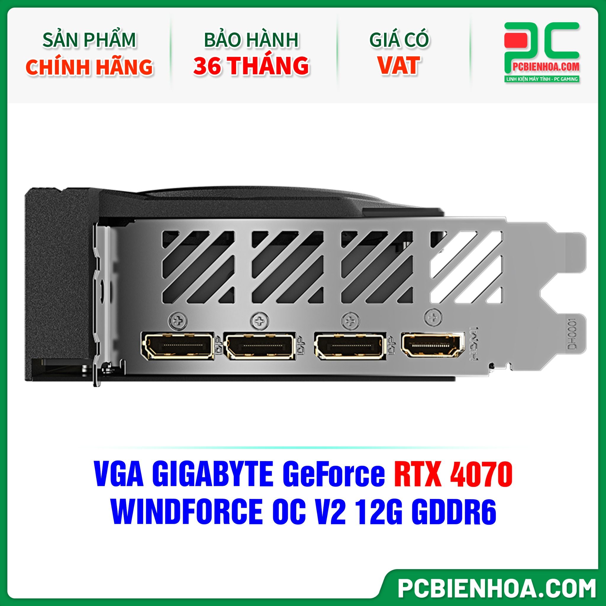 VGA GIGABYTE GeForce RTX 4070 WINDFORCE OC V2 12G GDDR6 (GV-N4070WF3OCV2-12GD)