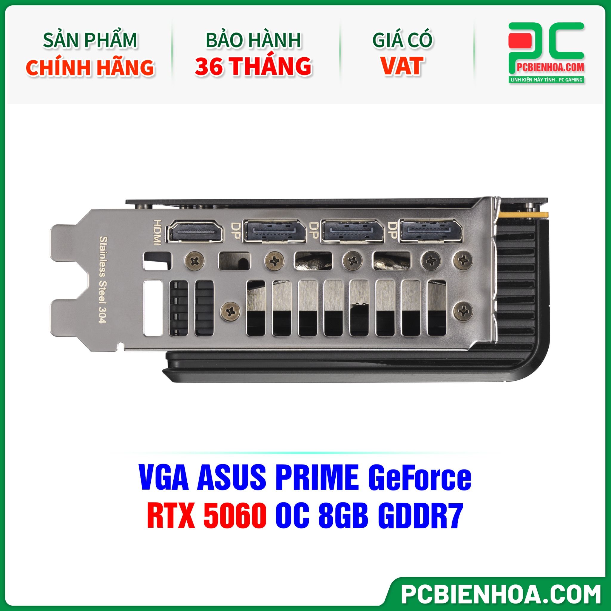 VGA ASUS PRIME GeForce RTX 5060 OC 8GB GDDR7 (PRIME-RTX5060-O8G)