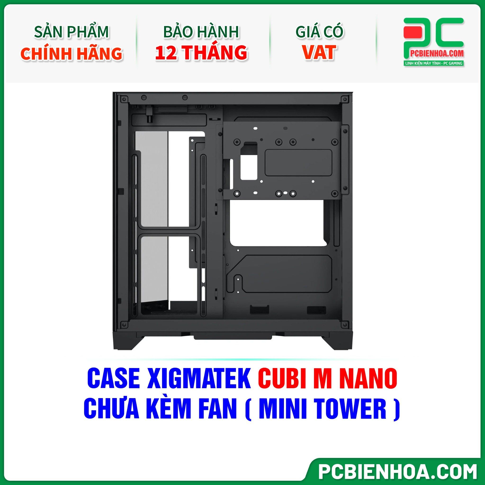 CASE XIGMATEK CUBI M NANO - CHƯA KÈM FAN ( MINI TOWER - EN44953 )