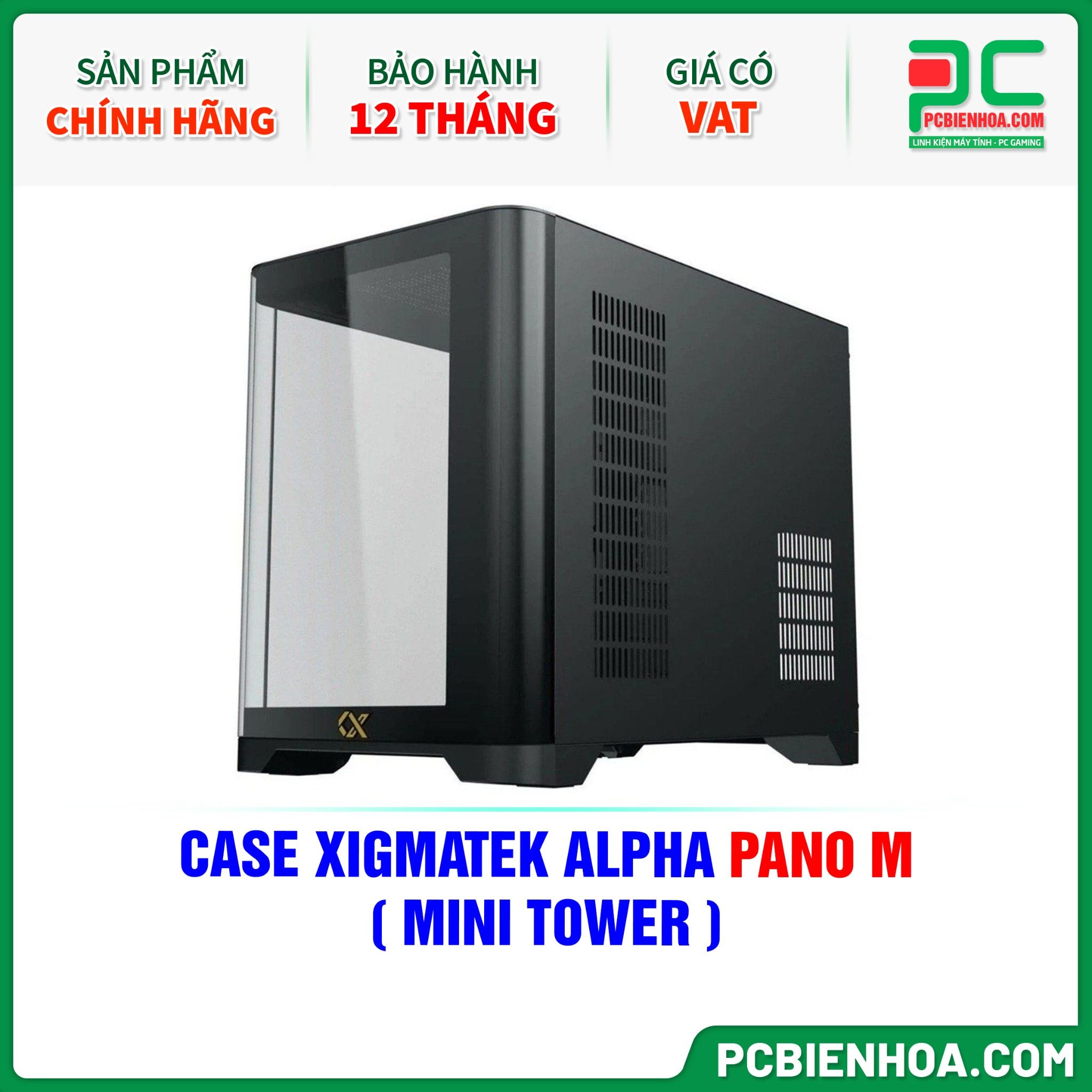CASE XIGMATEK ALPHA PANO M - CHƯA KÈM FAN ( MINI TOWER - EN43079 )