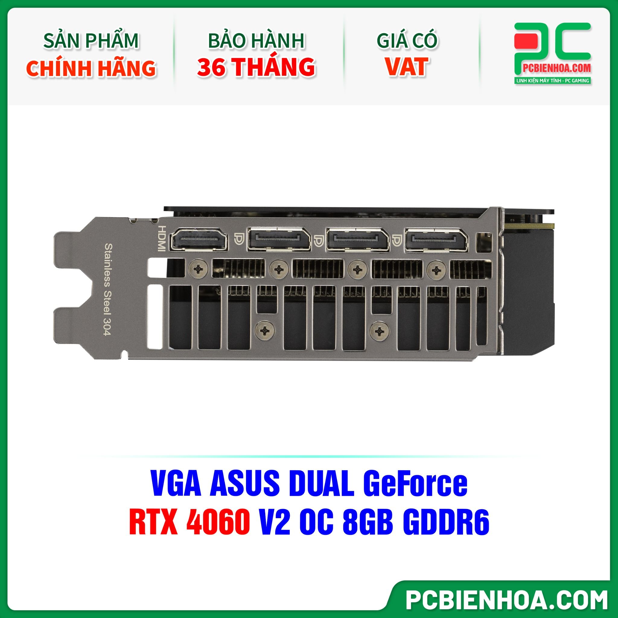 VGA ASUS DUAL GeForce RTX 4060 V2 OC 8GB GDDR6