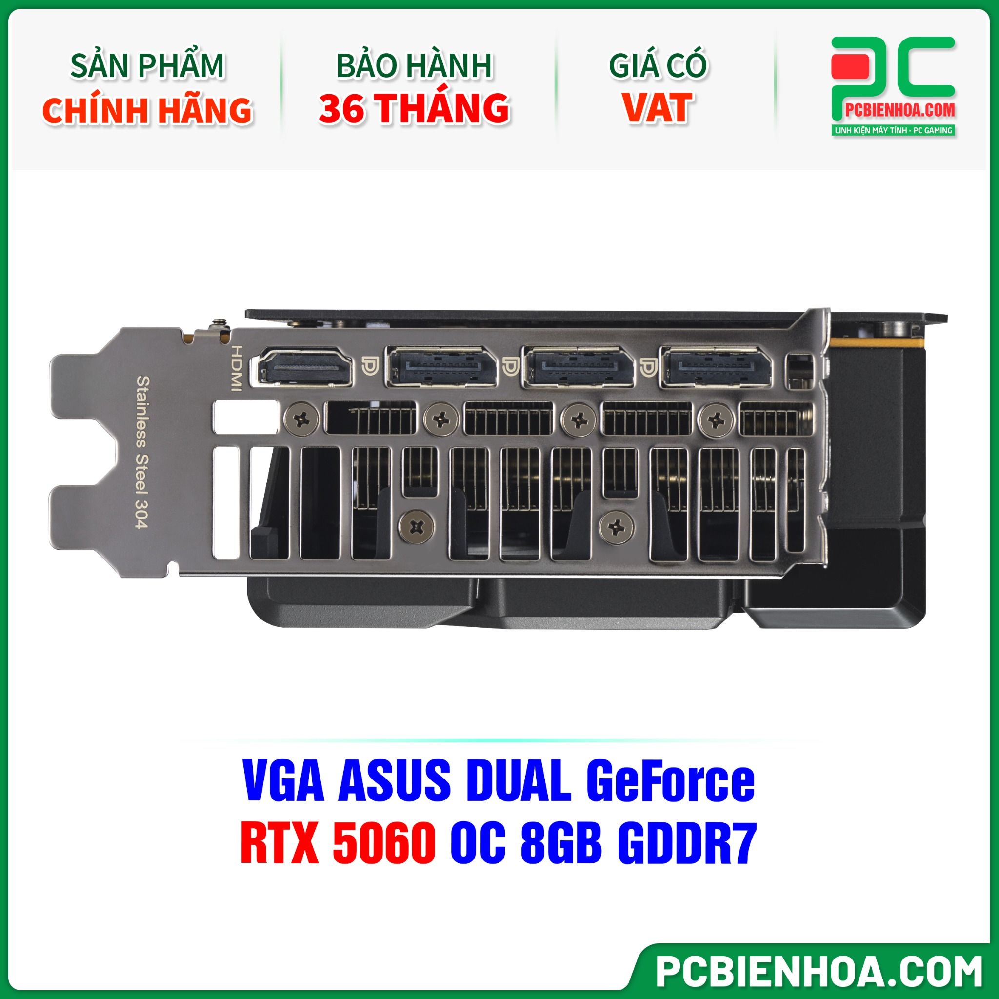 VGA ASUS DUAL GeForce RTX 5060 OC 8GB GDDR7 (DUAL-RTX5060-O8G)