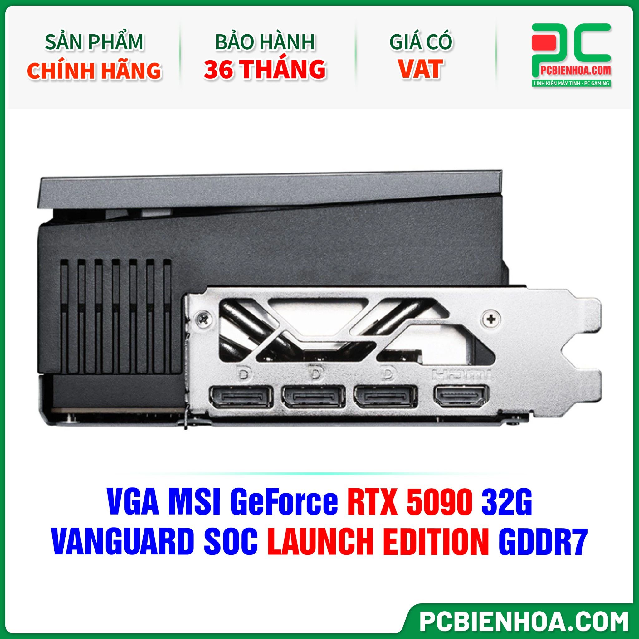 VGA MSI GeForce RTX 5090 32G VANGUARD SOC LAUNCH EDITION GDDR7