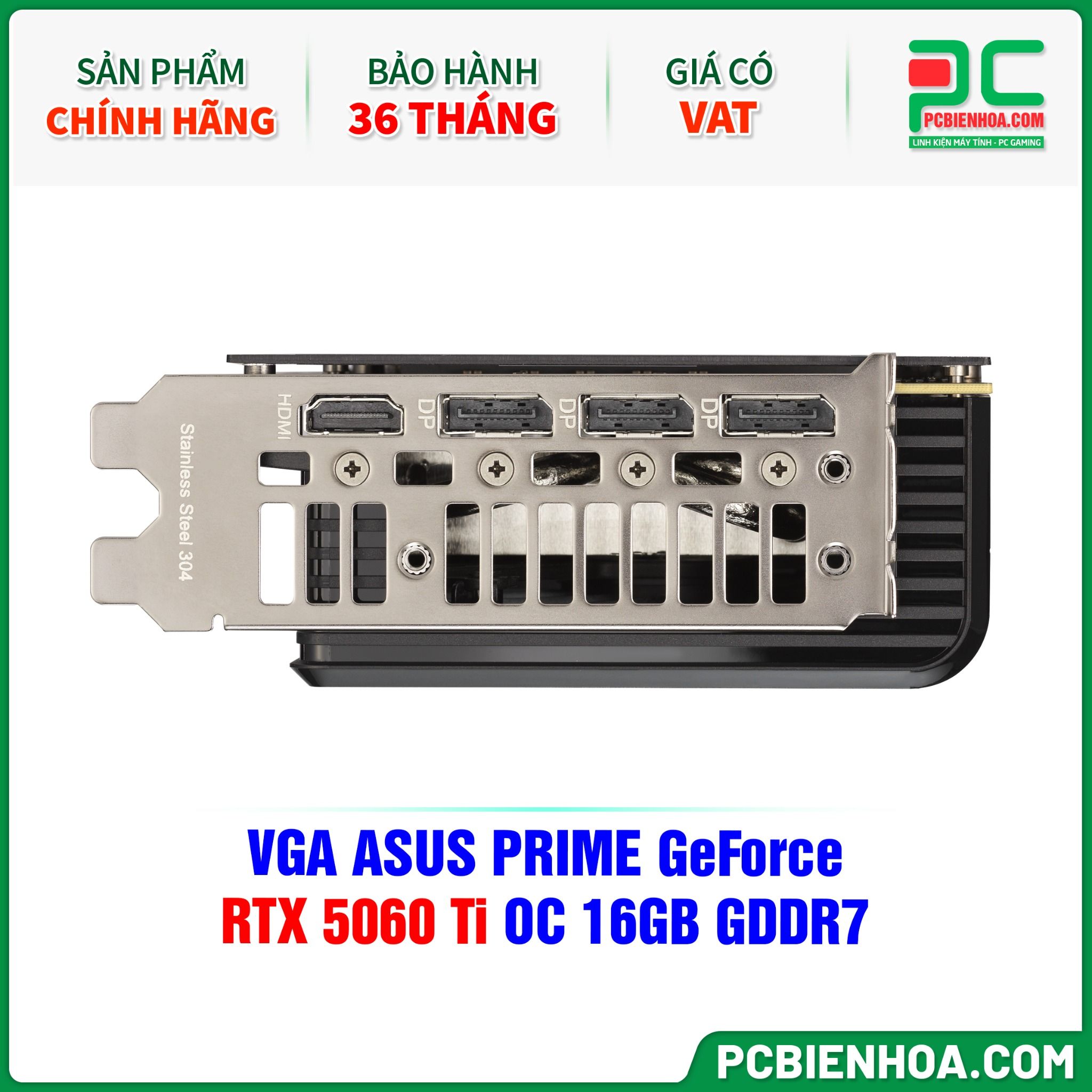 VGA ASUS PRIME GeForce RTX 5060 Ti OC 16GB GDDR7 (PRIME-RTX5060TI-O16G)