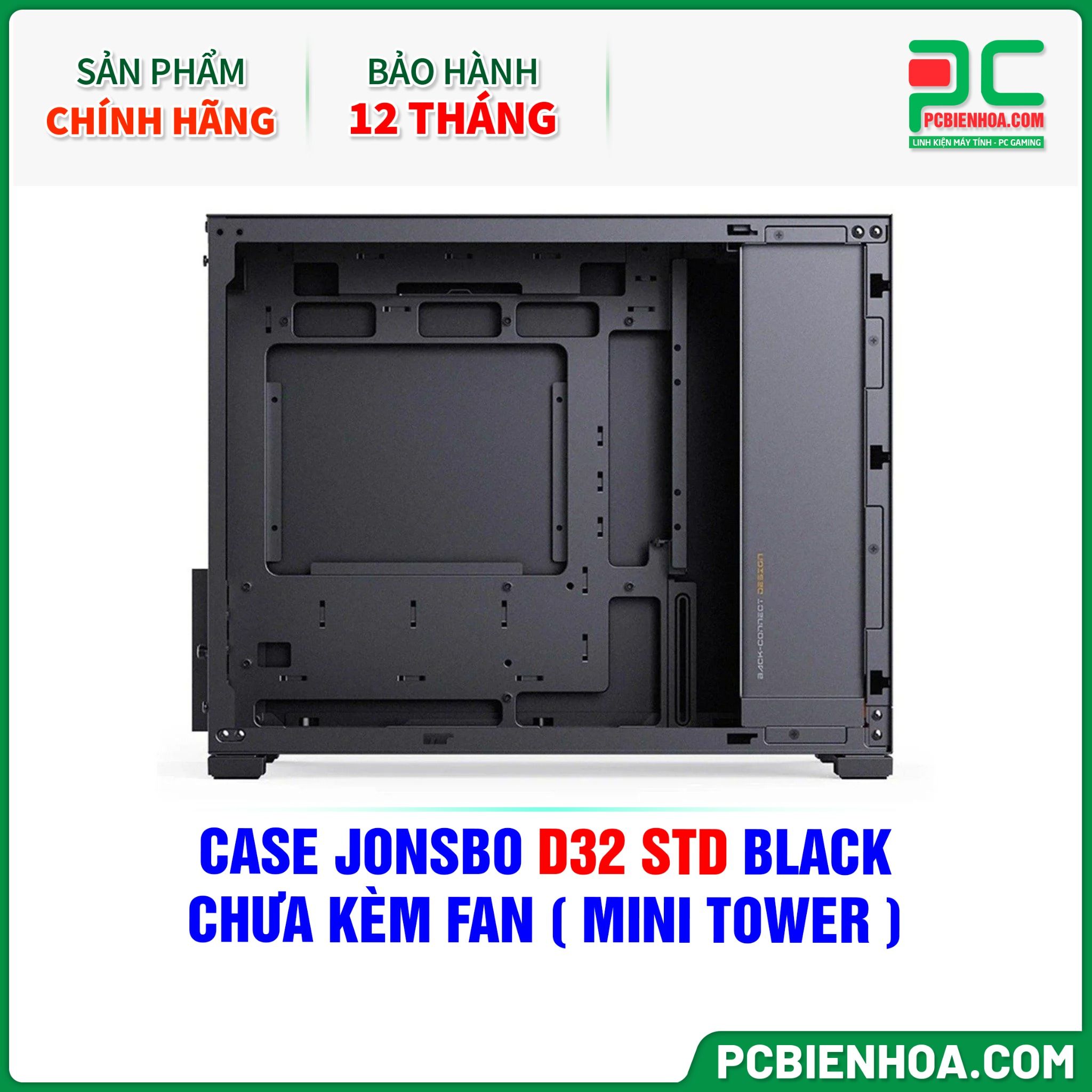 CASE JONSBO D32 STD BLACK - CHƯA KÈM FAN ( MINI TOWER )