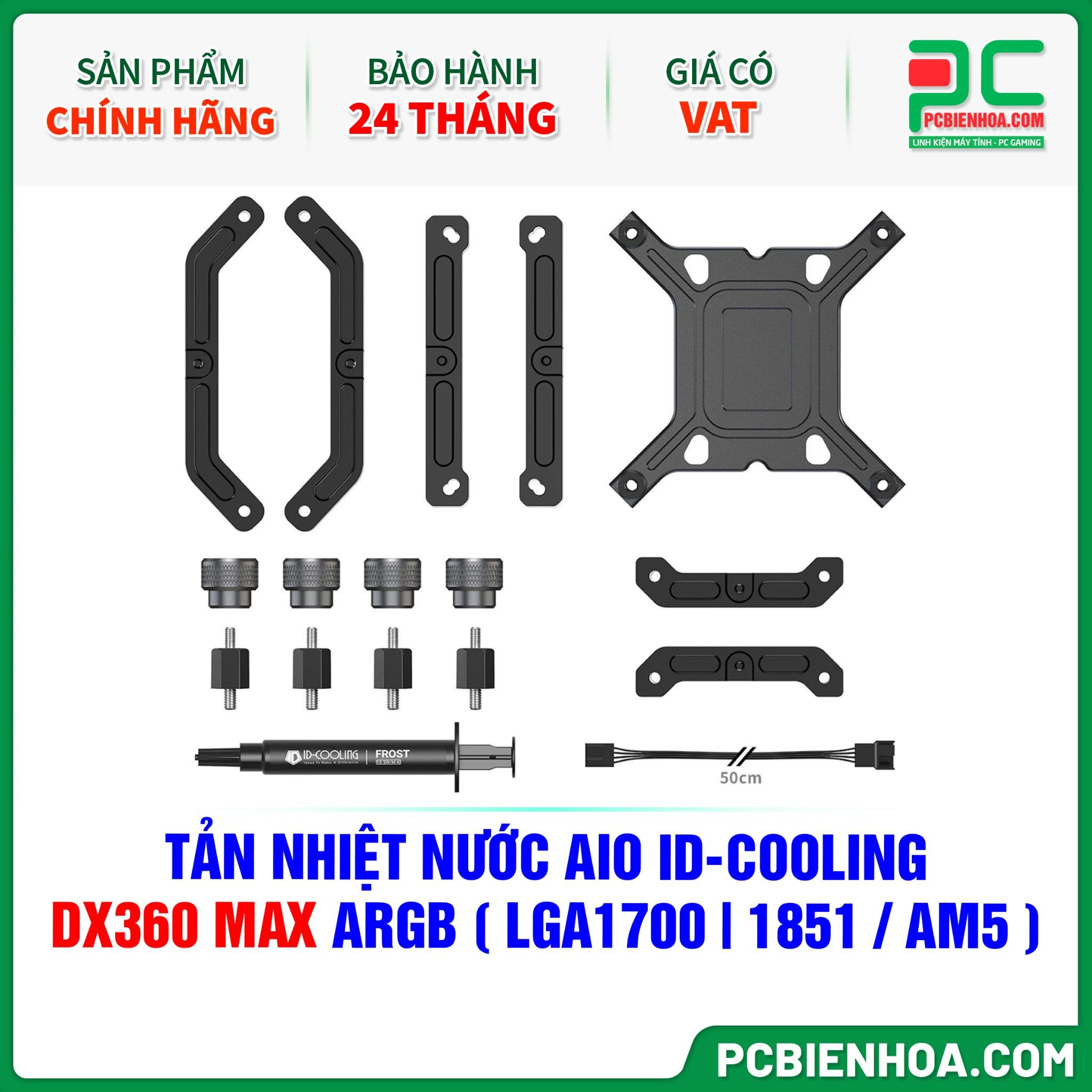 TẢN NHIỆT NƯỚC AIO ID-COOLING DX360 MAX ARGB ( HỖ TRỢ SOCKET LGA1700|1851 / AM5 )