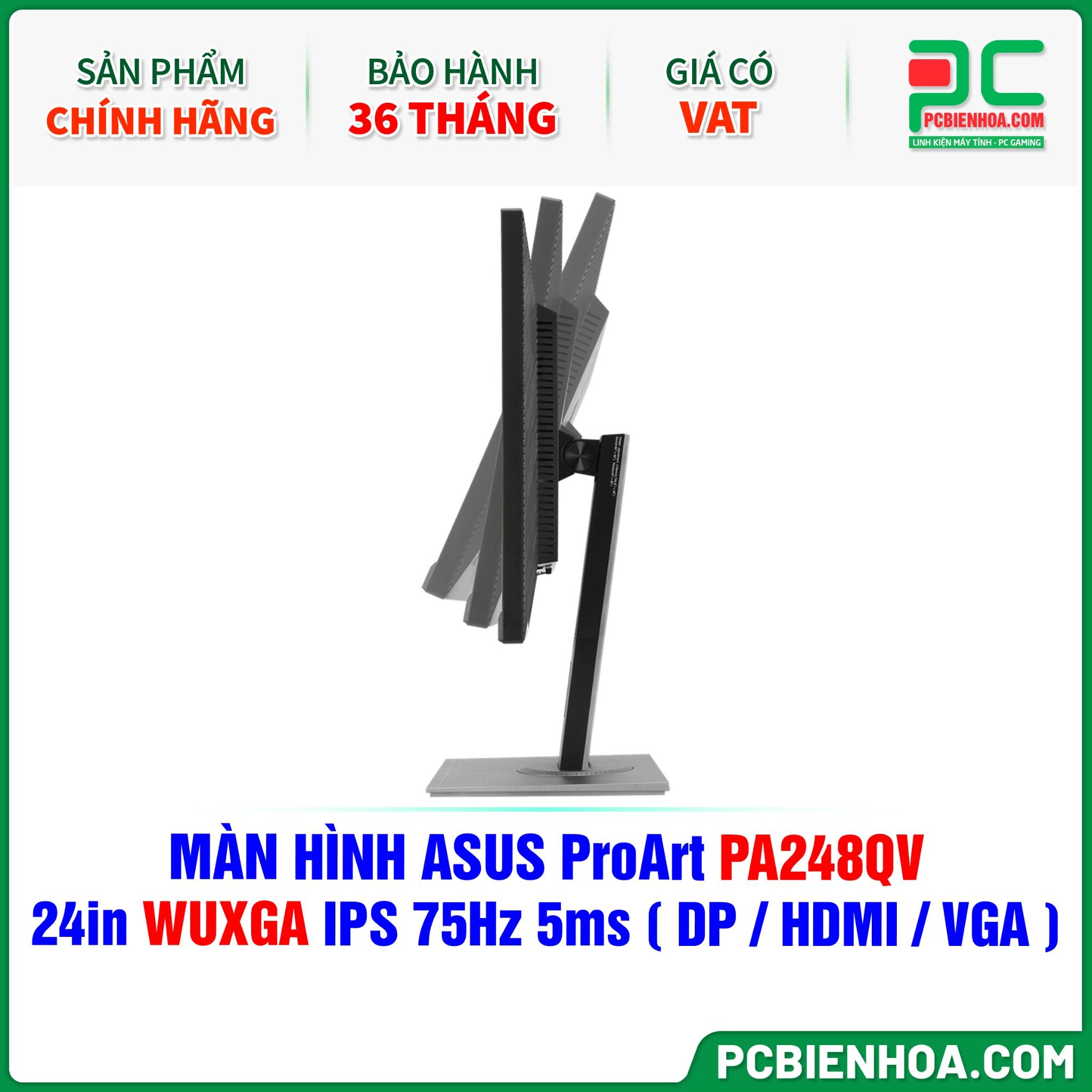 MÀN HÌNH ASUS ProArt PA248QV - 24in WUXGA IPS 75Hz 5ms ( DP / HDMI / VGA )
