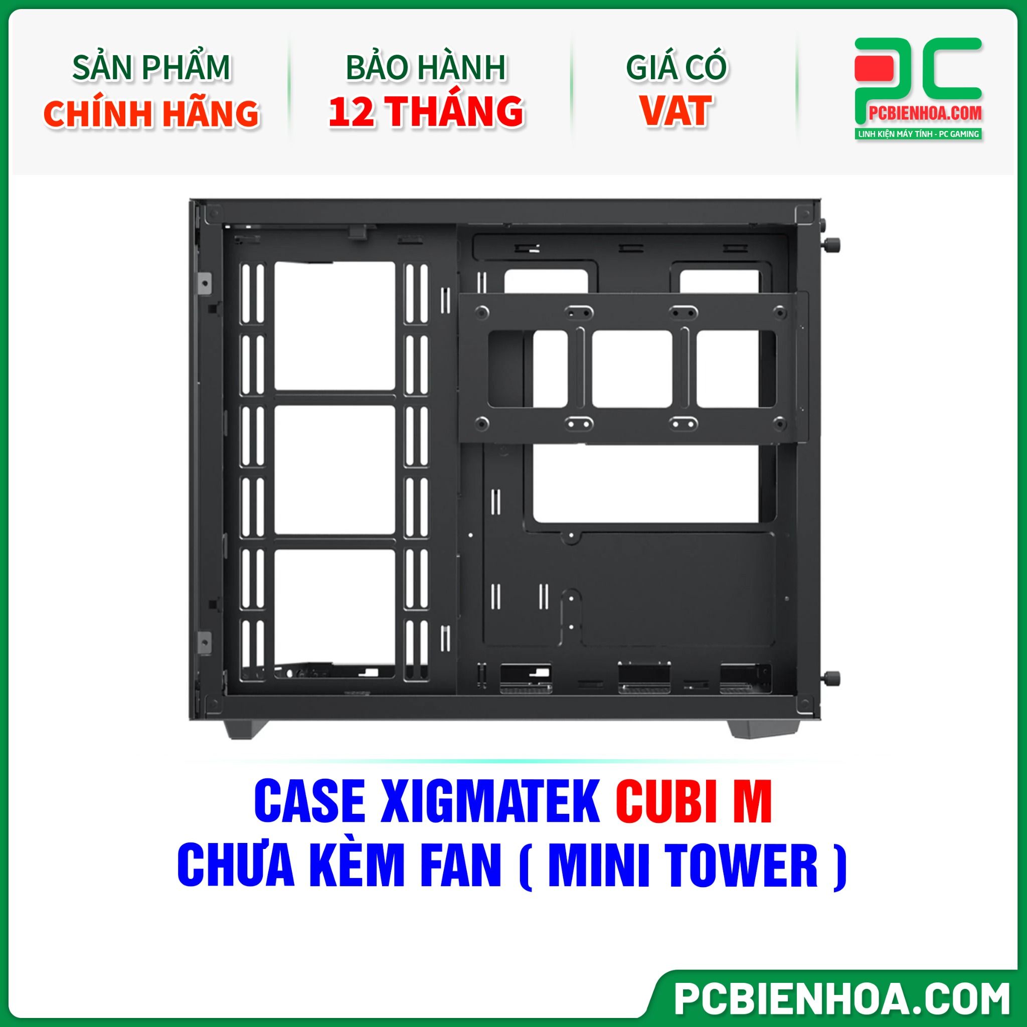 CASE XIGMATEK CUBI M - CHƯA KÈM FAN ( MINI TOWER - EN42775 )