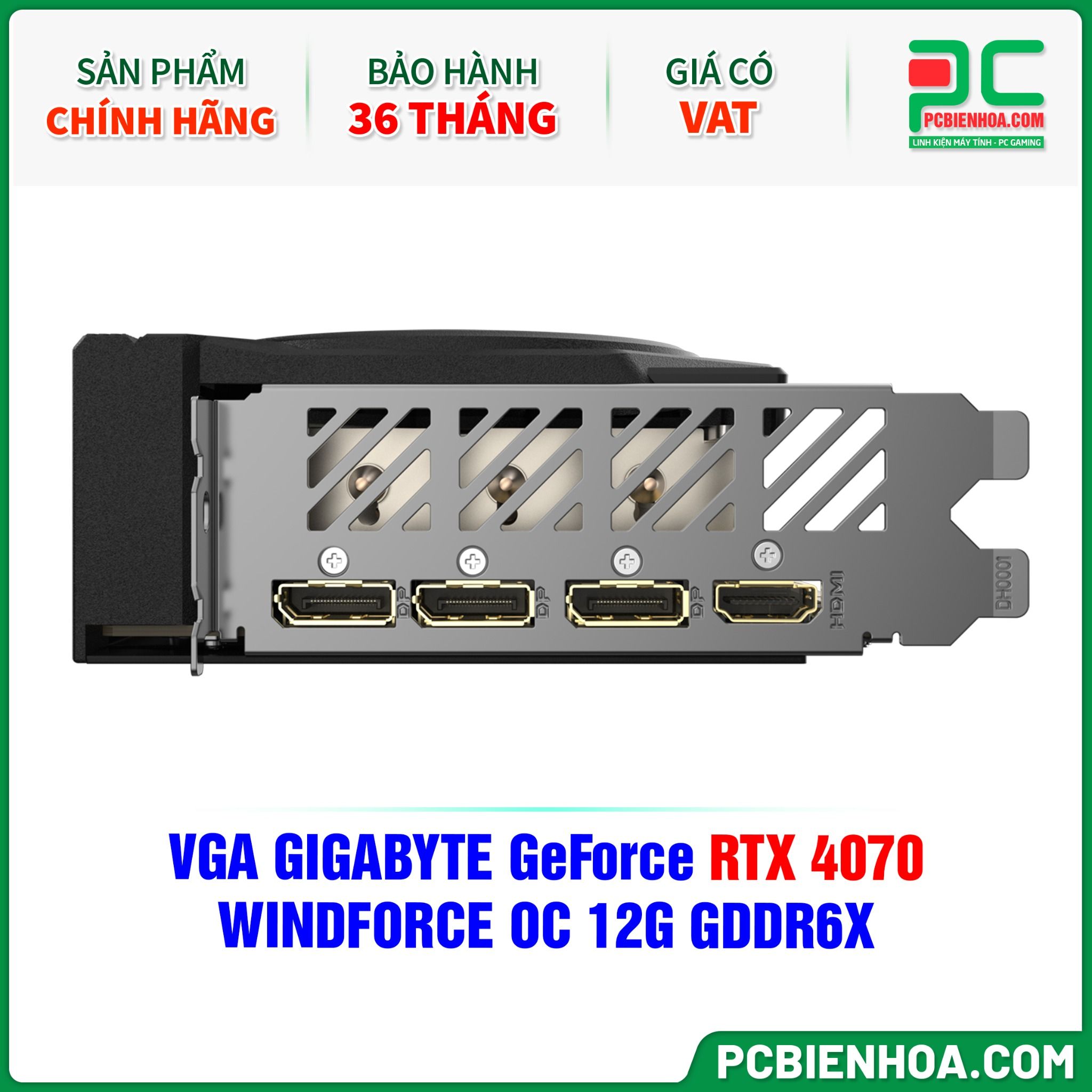VGA GIGABYTE GeForce RTX 4070 WINDFORCE OC 12G GDDR6X (GV-N4070WF3OC-12GD)