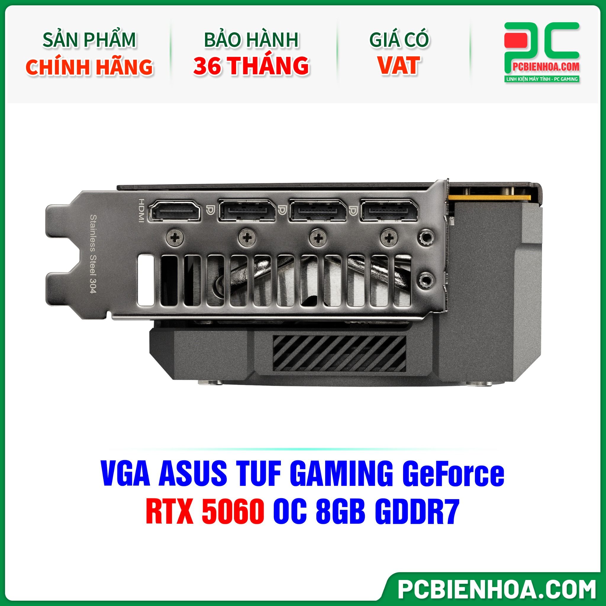 VGA ASUS TUF GAMING GeForce RTX 5060 OC 8GB GDDR7 (TUF-RTX5060-O8G-GAMING)