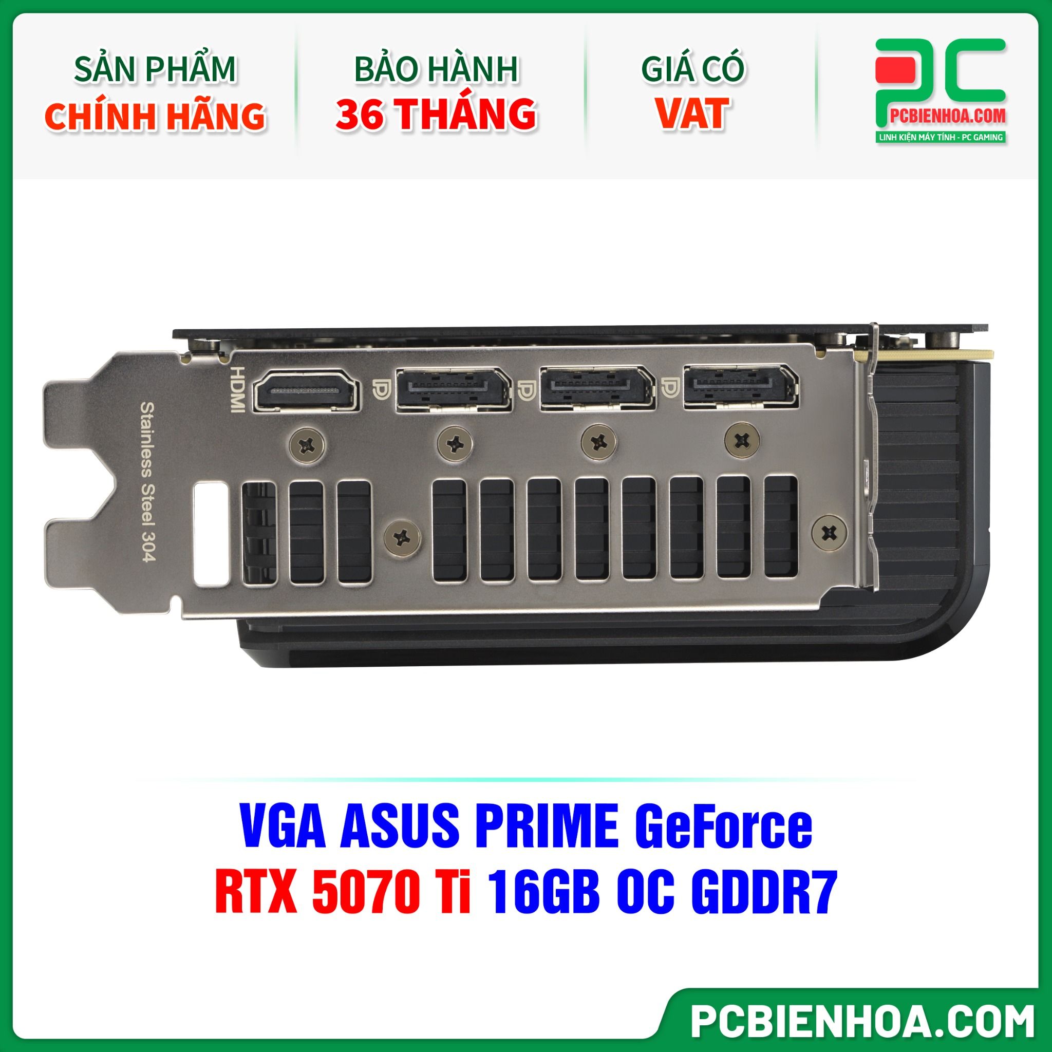 VGA ASUS PRIME GeForce RTX 5070 Ti 16GB OC GDDR7 ( PRIME-RTX5070TI-O16G )
