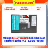  CPU AMD Ryzen 7 7800X3D BOX CHÍNH HÃNG ( 8 NHÂN 16 LUỒNG / 4.2 - 5.0 GHz / 104MB ) 