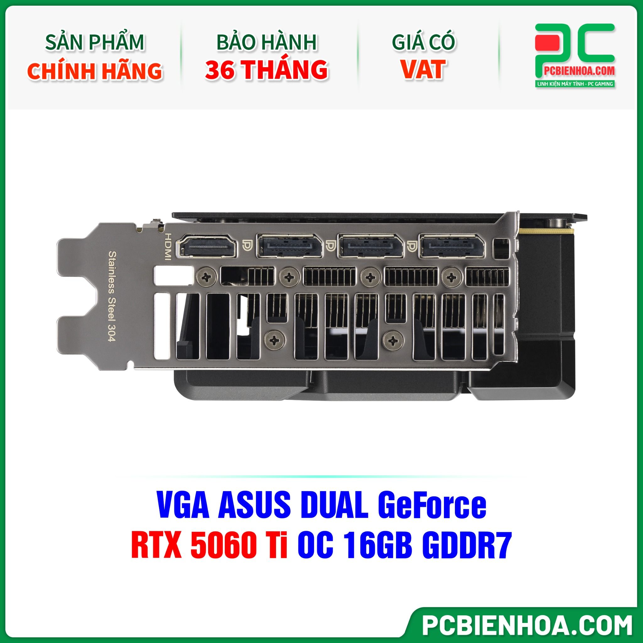 VGA ASUS DUAL GeForce RTX 5060 Ti OC 16GB GDDR7 (DUAL-RTX5060TI-O16G)