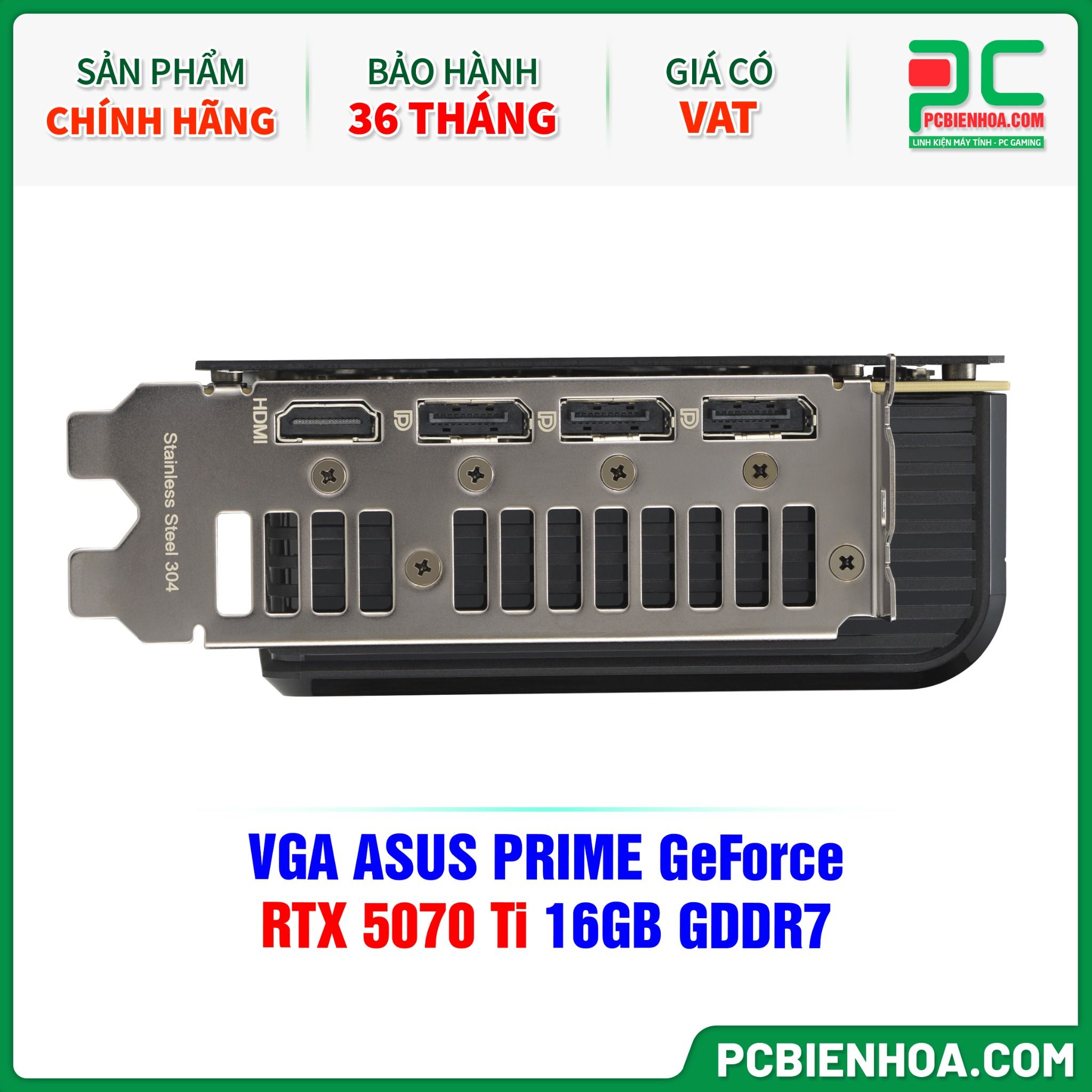 VGA ASUS PRIME GeForce RTX 5070 Ti 16GB GDDR7 ( PRIME-RTX5070TI-16G )