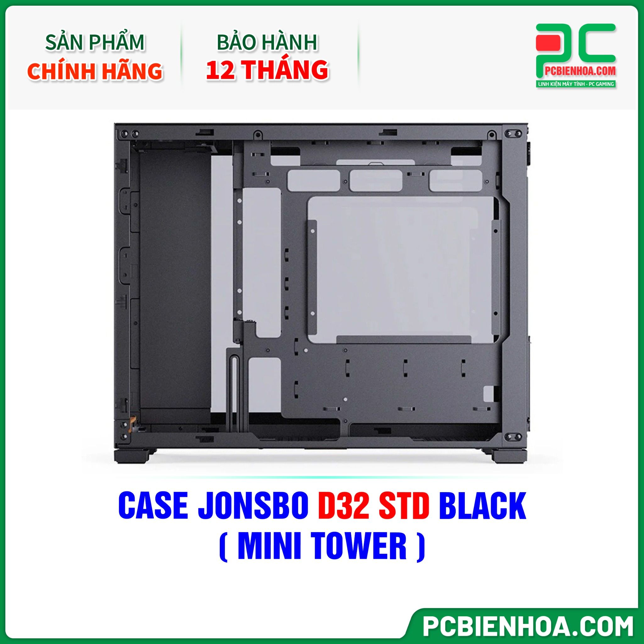CASE JONSBO D32 STD BLACK - CHƯA KÈM FAN ( MINI TOWER )