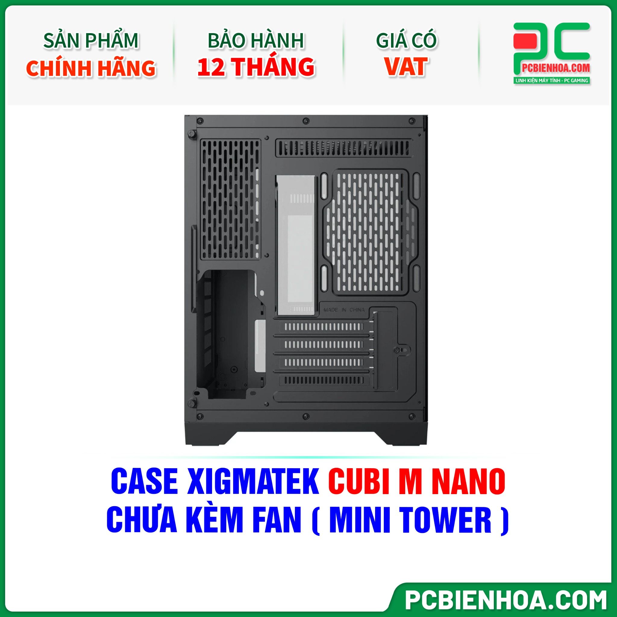 CASE XIGMATEK CUBI M NANO - CHƯA KÈM FAN ( MINI TOWER - EN44953 )