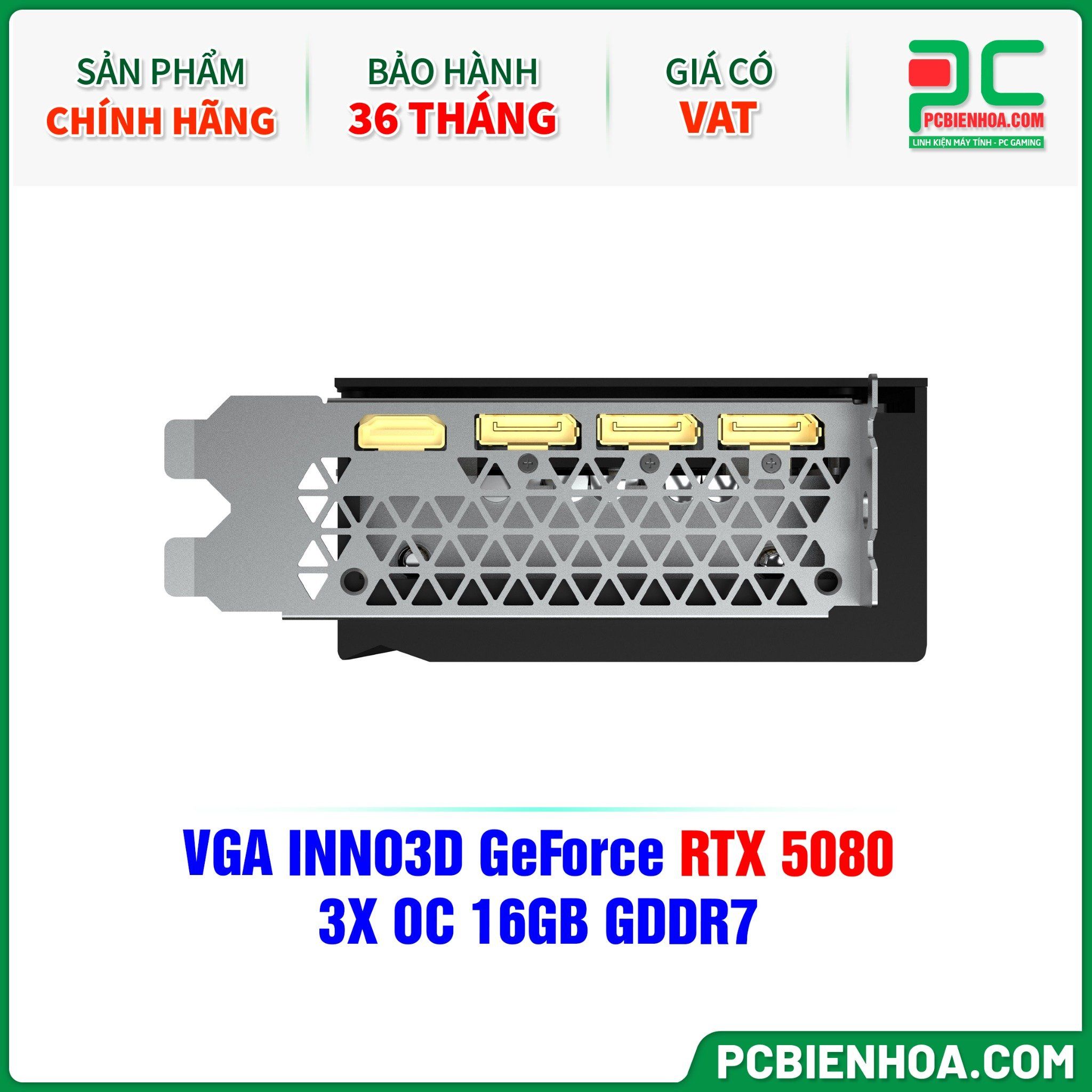 VGA INNO3D GeForce RTX 5080 3X OC 16GB GDDR7