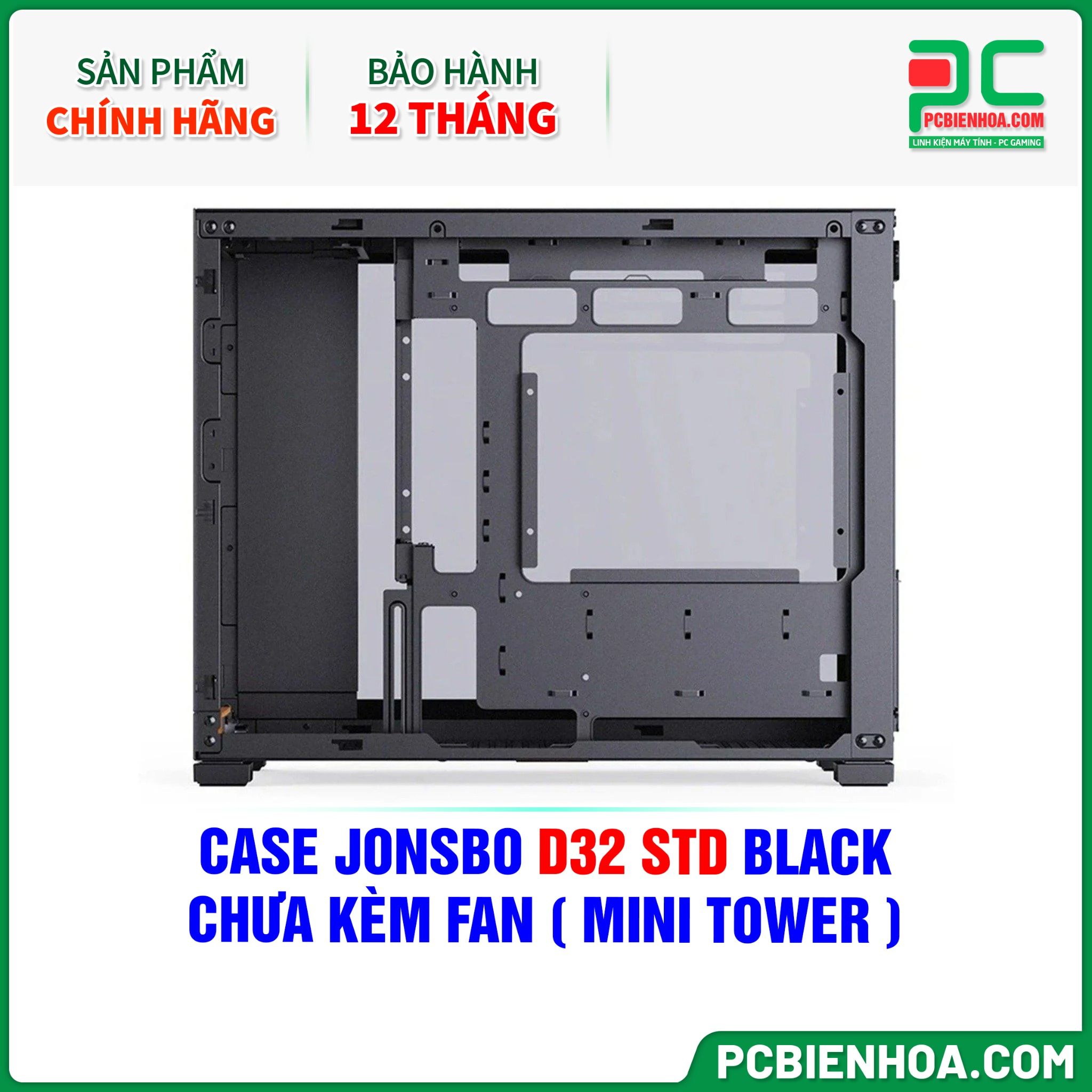 CASE JONSBO D32 STD BLACK - CHƯA KÈM FAN ( MINI TOWER )