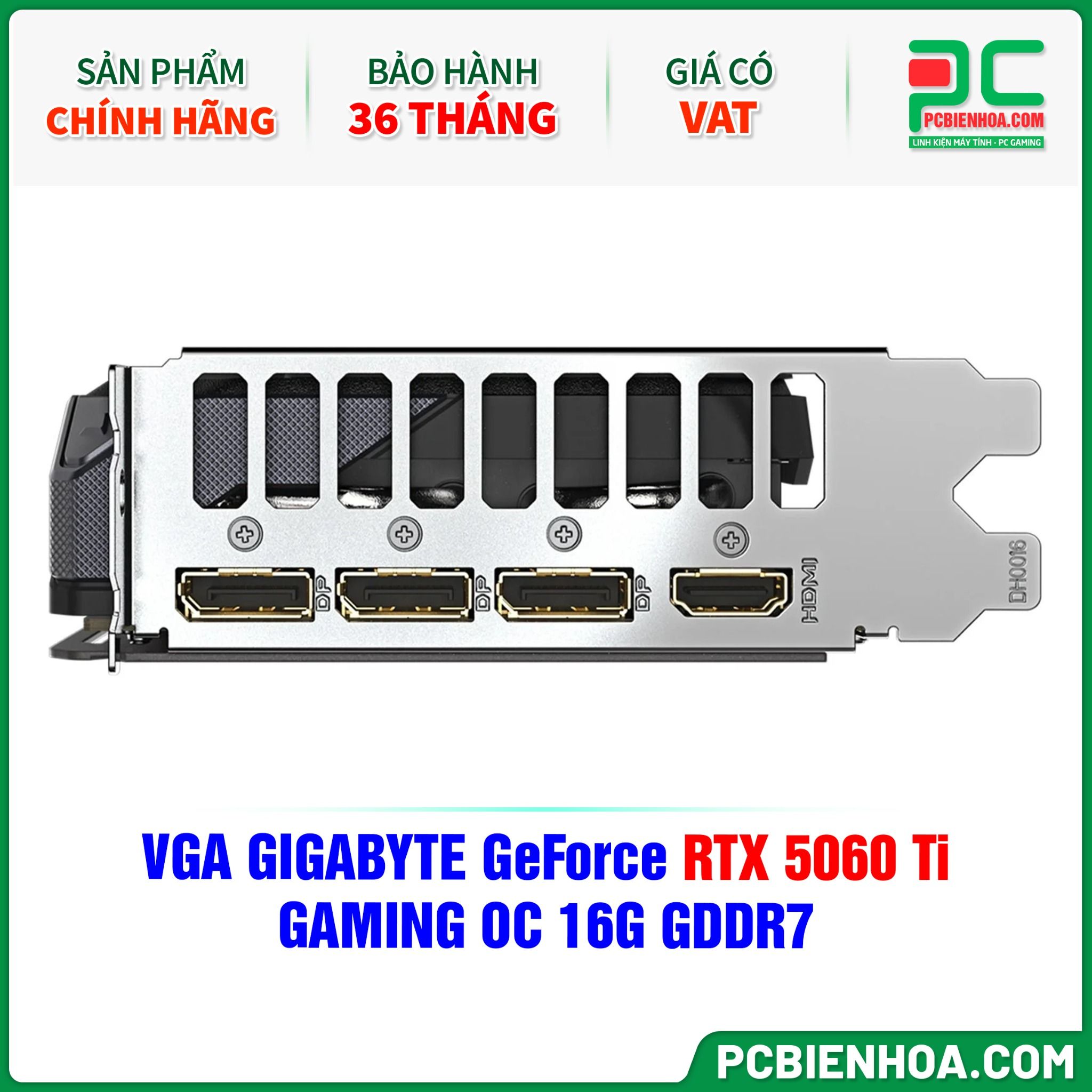 VGA GIGABYTE GeForce RTX 5060 Ti GAMING OC 16G GDDR7 (GV-N506TGAMING OC-16GD)