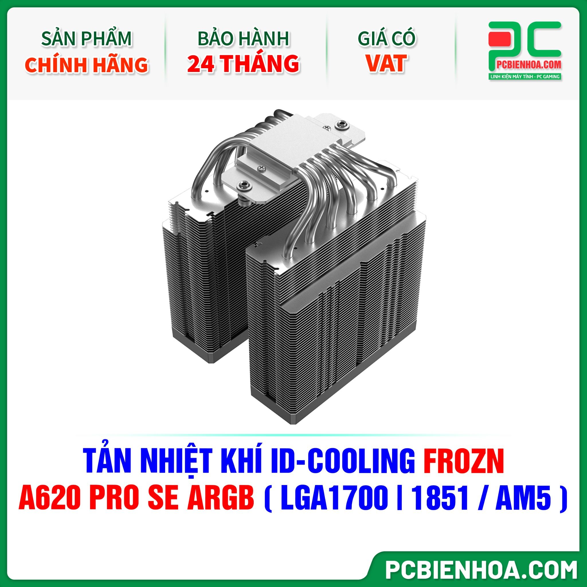TẢN NHIỆT KHÍ ID-COOLING FROZN A620 PRO SE ARGB ( HỖ TRỢ SOCKET LGA1700|1851 / AM5 )