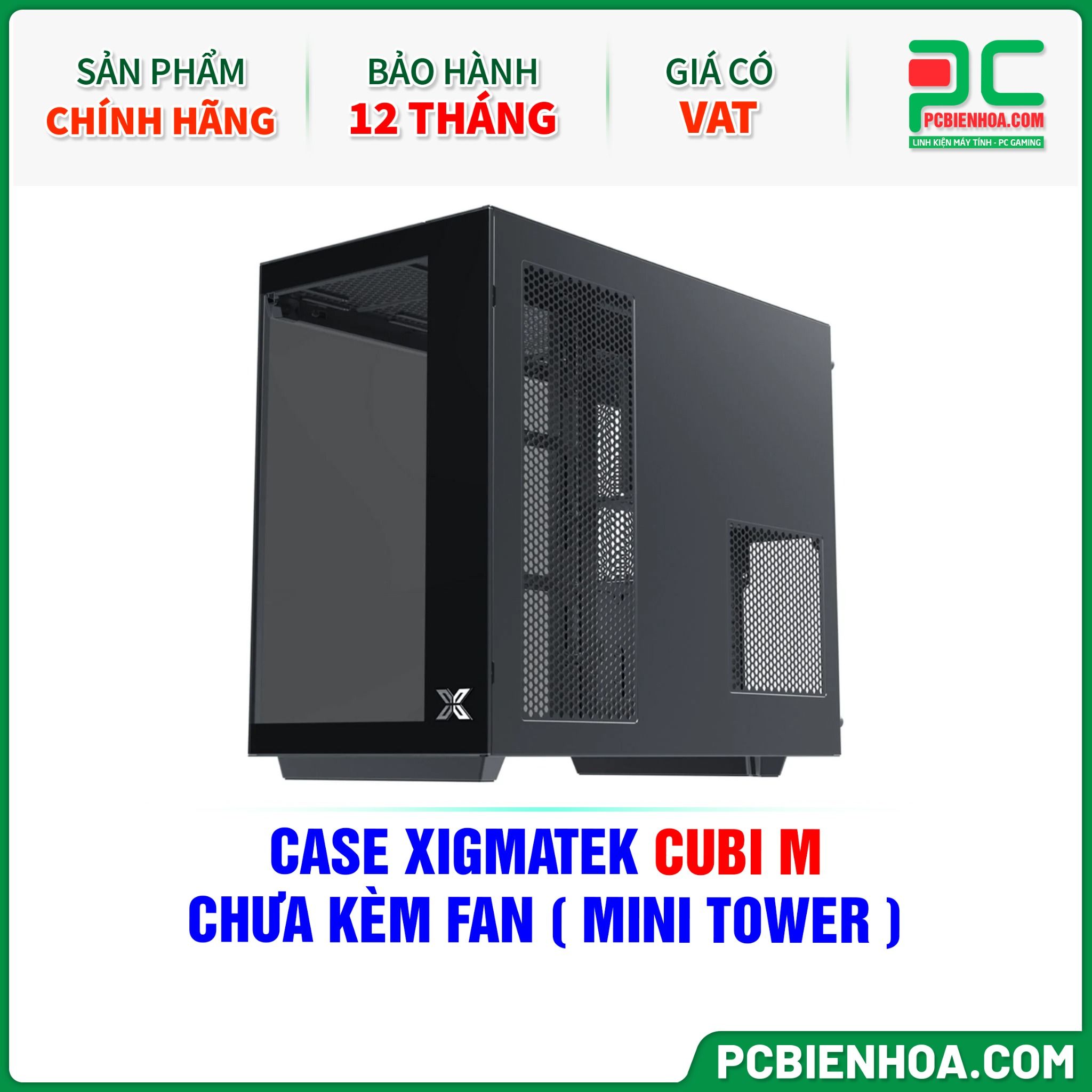 CASE XIGMATEK CUBI M - CHƯA KÈM FAN ( MINI TOWER - EN42775 )